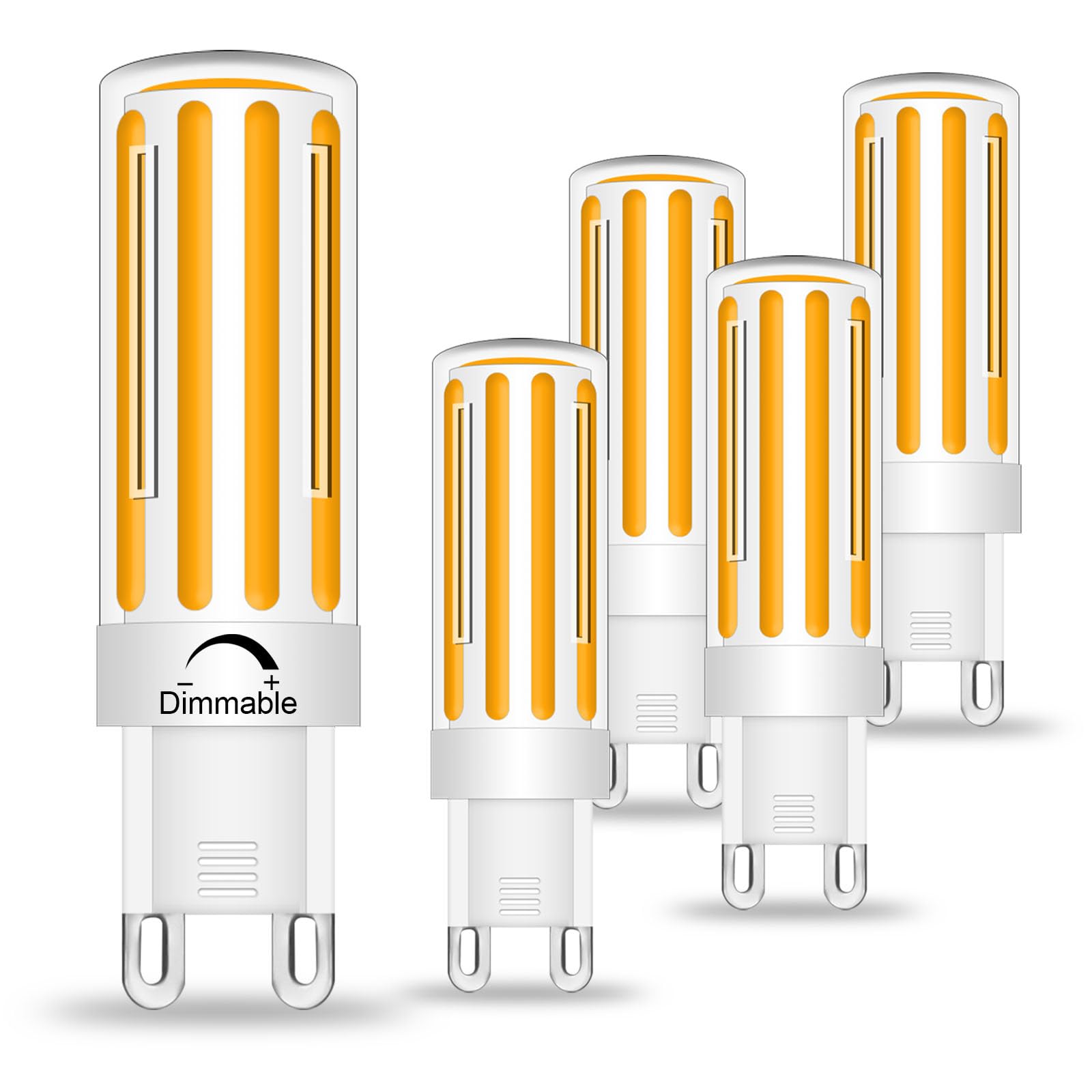 Lflampon G9 Led Bulb Dimmable 8W  60-80 Watt T4 G9 Halogen Equivalent  2700K Soft Warm White  Ceramic G9 Bi Pin Base  120V 800Lm For Chandelier Ceiling Pendant Lighting(5 Pcs)