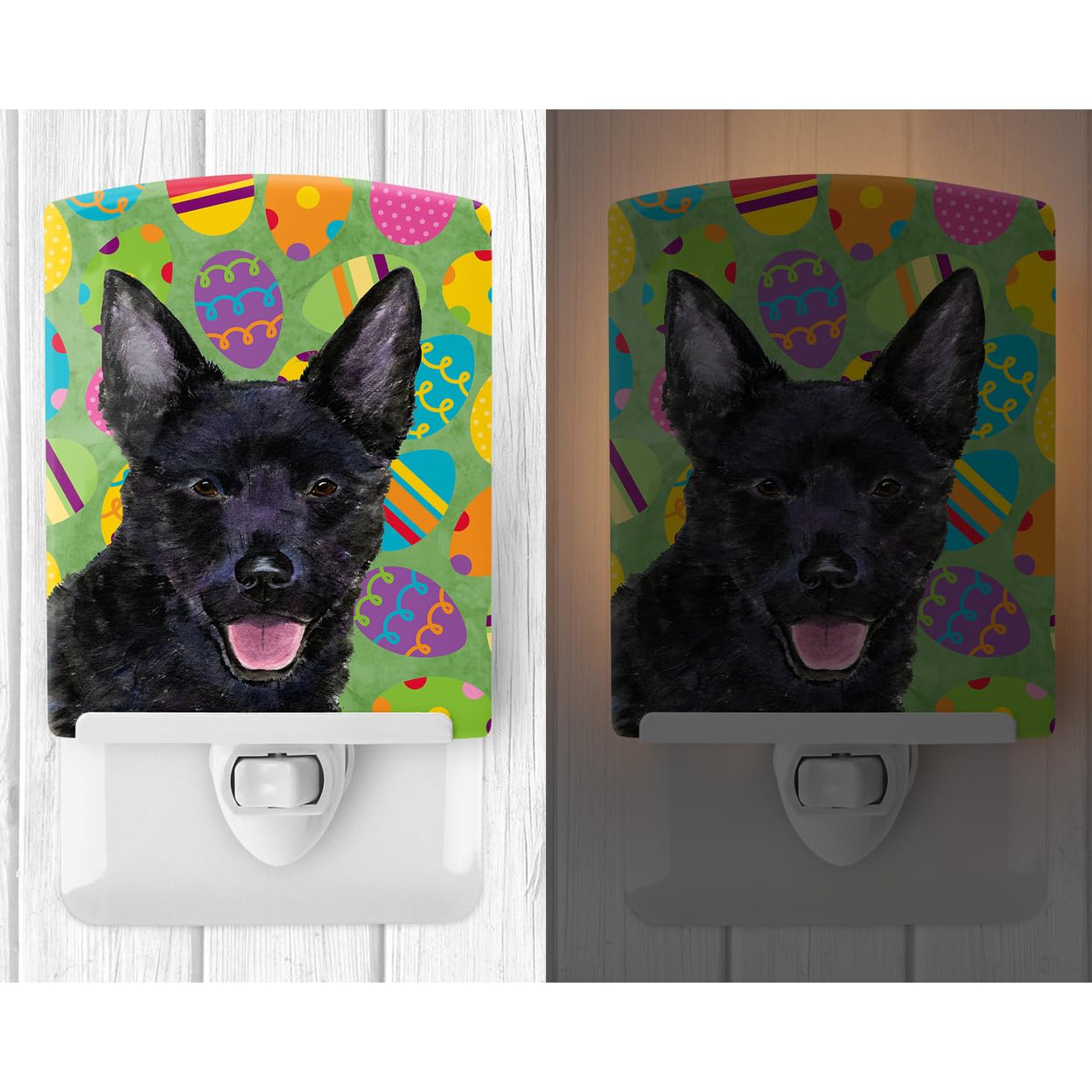 Carolines Treasures Ceramic Night Light, Australian Kelpie Design, UL-Certified, 6x4x3 inches, Multicolor, Model SS4843CNL