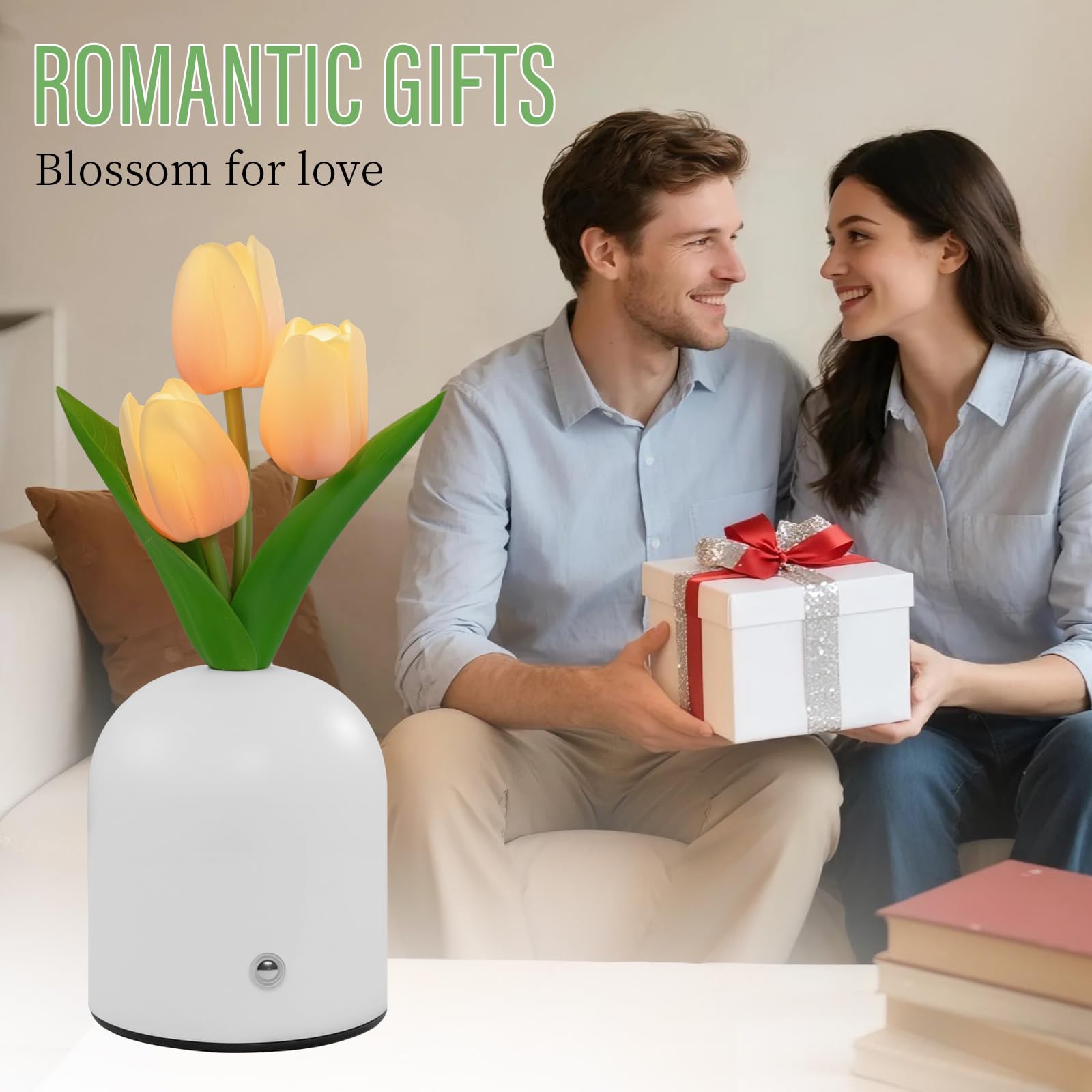 Zqpbled Birthday Gifts For Women/Mom Table Lamp  3 Color Crystal Flower Bedside Lamps Infinitely Dimming With Usb Charge Small Night Light Nightstand Touch Lamp For Bedroom (S-Pink)