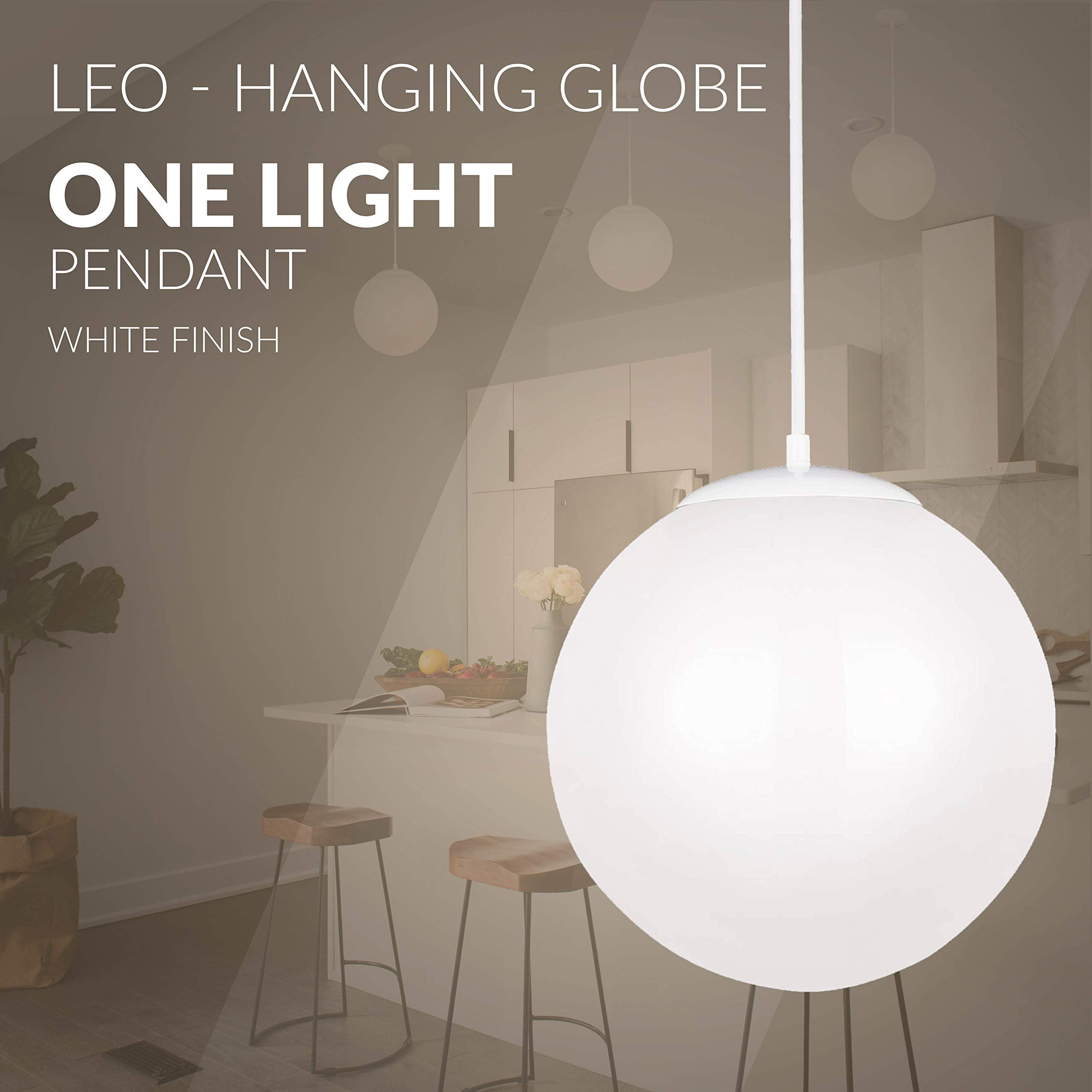 Sea Gull Lighting Globe Pendant, One-Light, Glass, Model 6022-15, Red
