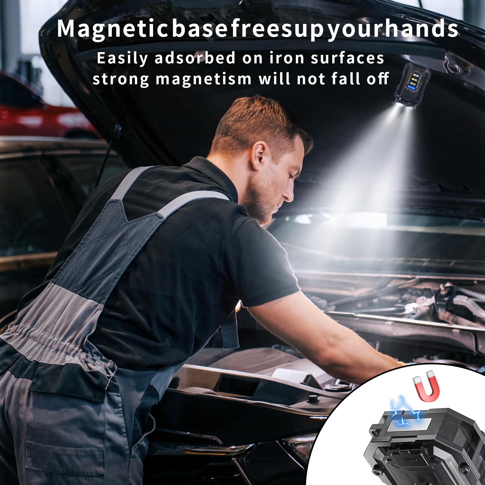 Aykeyon-K Flashlights High Lumens - Super Bright 800 Lm, Usb C Rechargeable Led Keychain Flash Light With Cob Side Light, 8 Modes, Ipx5 Pocket Flashlight,Tactical Flashlight(Black)