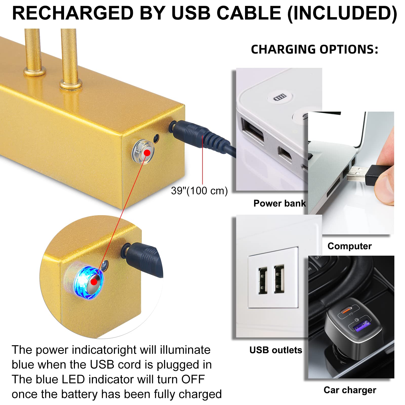 FUNCHDAY Picture Light,Battery Art Lights for Wall,Wireless Remote Painting Light with Timer and Dimmable,13   Metal Display Lig