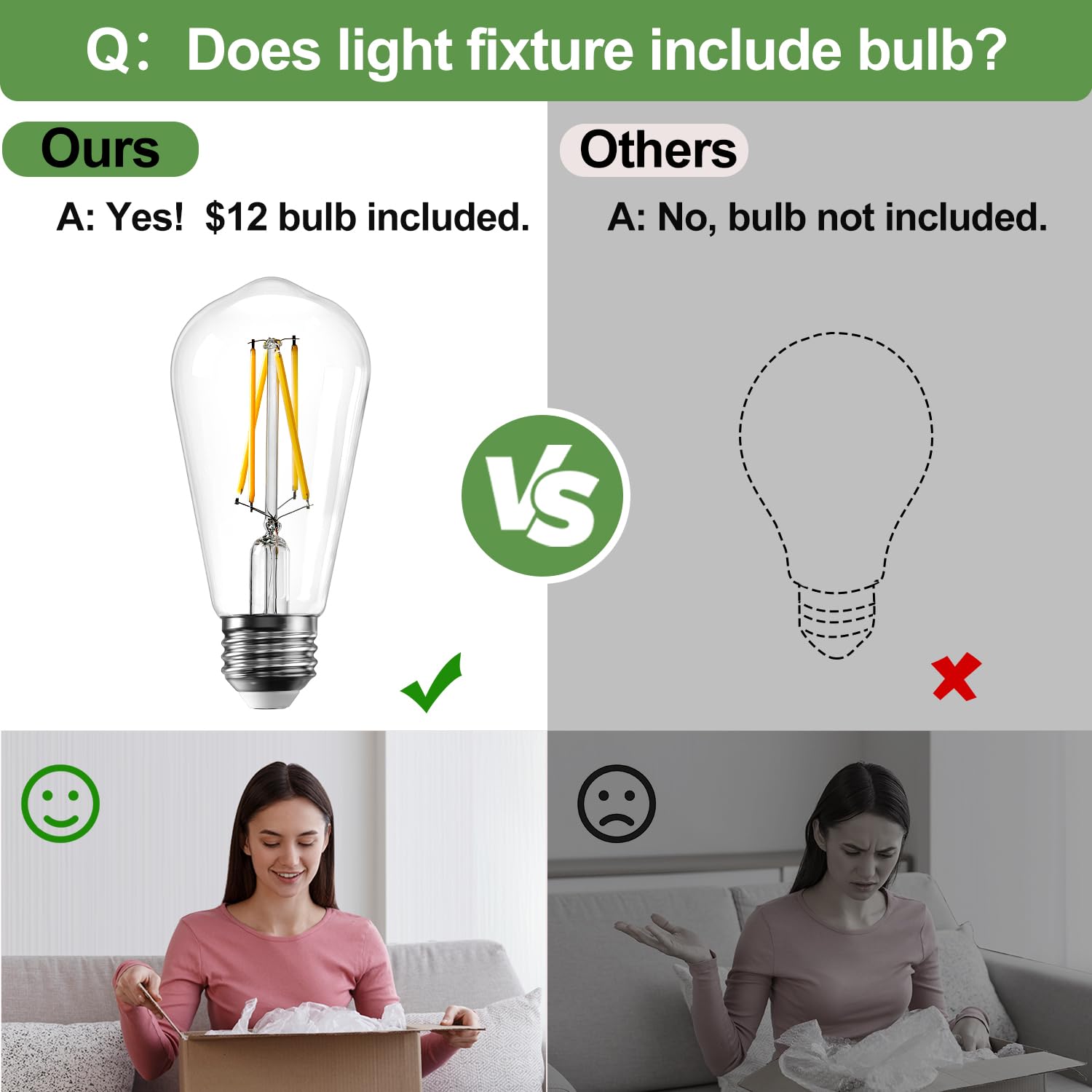 Lynnoland Industrial Semi Flush Mount Ceiling Light, 800 Lumen LED, Seeded Glass Shade, Model N1900CL03