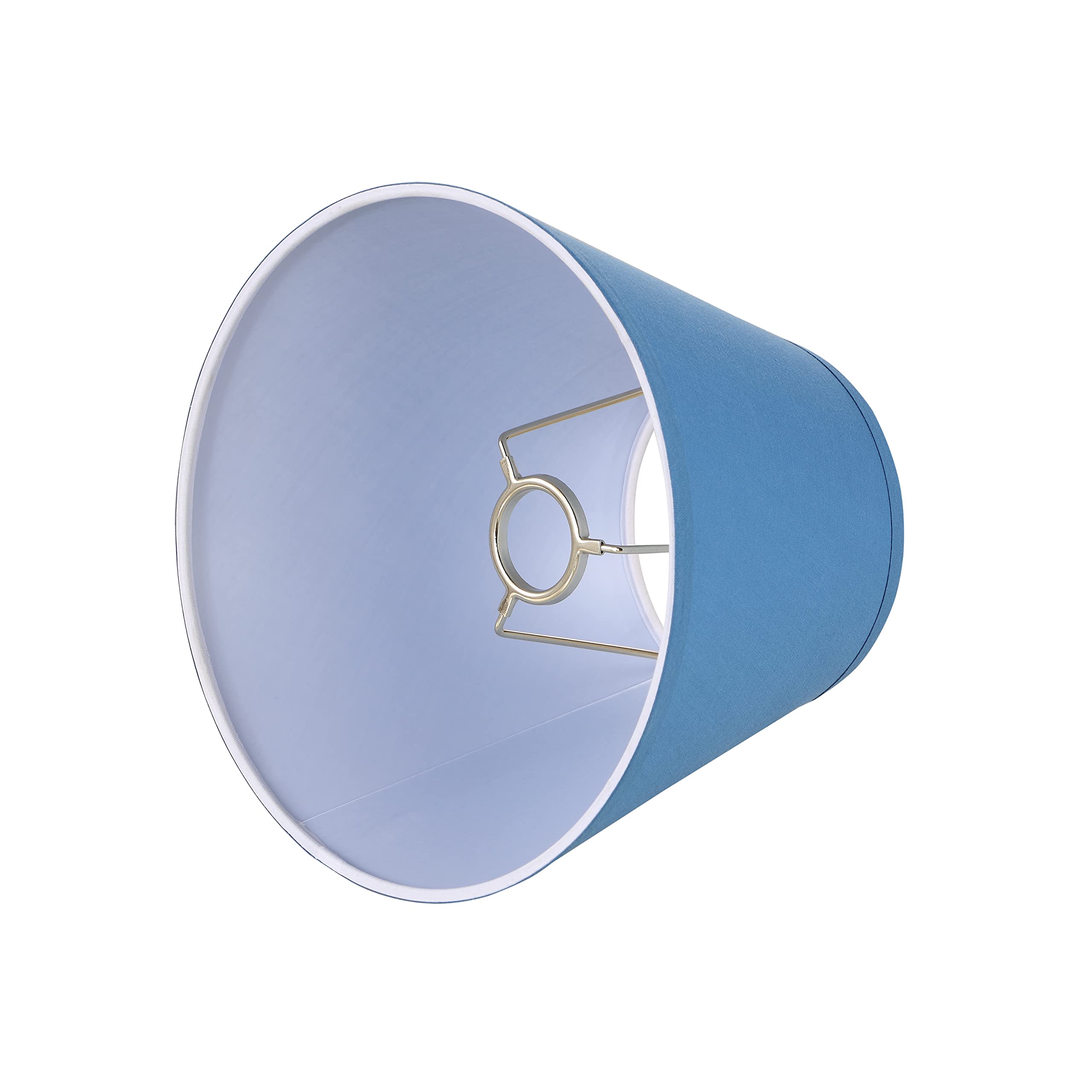 Aspen Creative 58914, Empire Uno Lamp Shade, Steel Blue, 5'' Top X 9'' Bottom X 7'' Slant Height, Slip Uno 33Mm