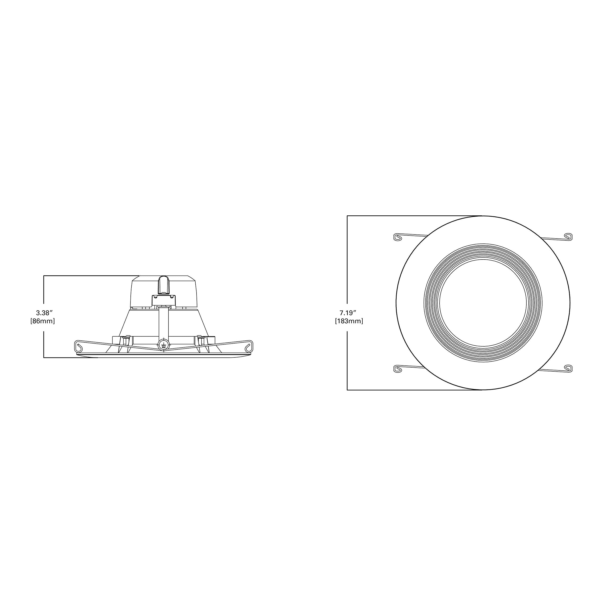 Halo 6 Inch Recessed Led Can Light - Retrofit Ceiling & Shower Downlight - 3000K - Baffle White Trim (6 Pack)