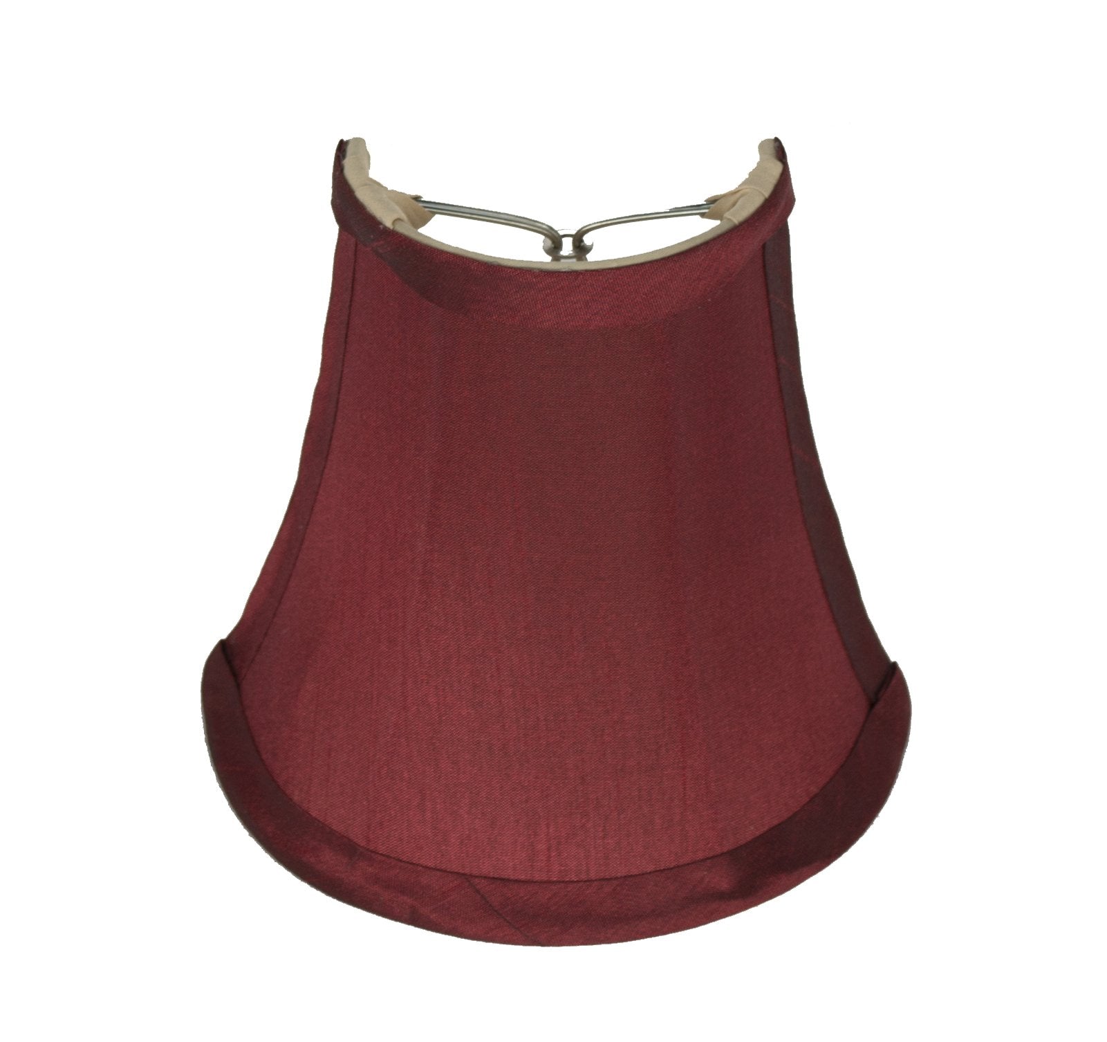 Urbanest 3x5x5'' Clip-on Wall Sconce Half Shade, Burgundy