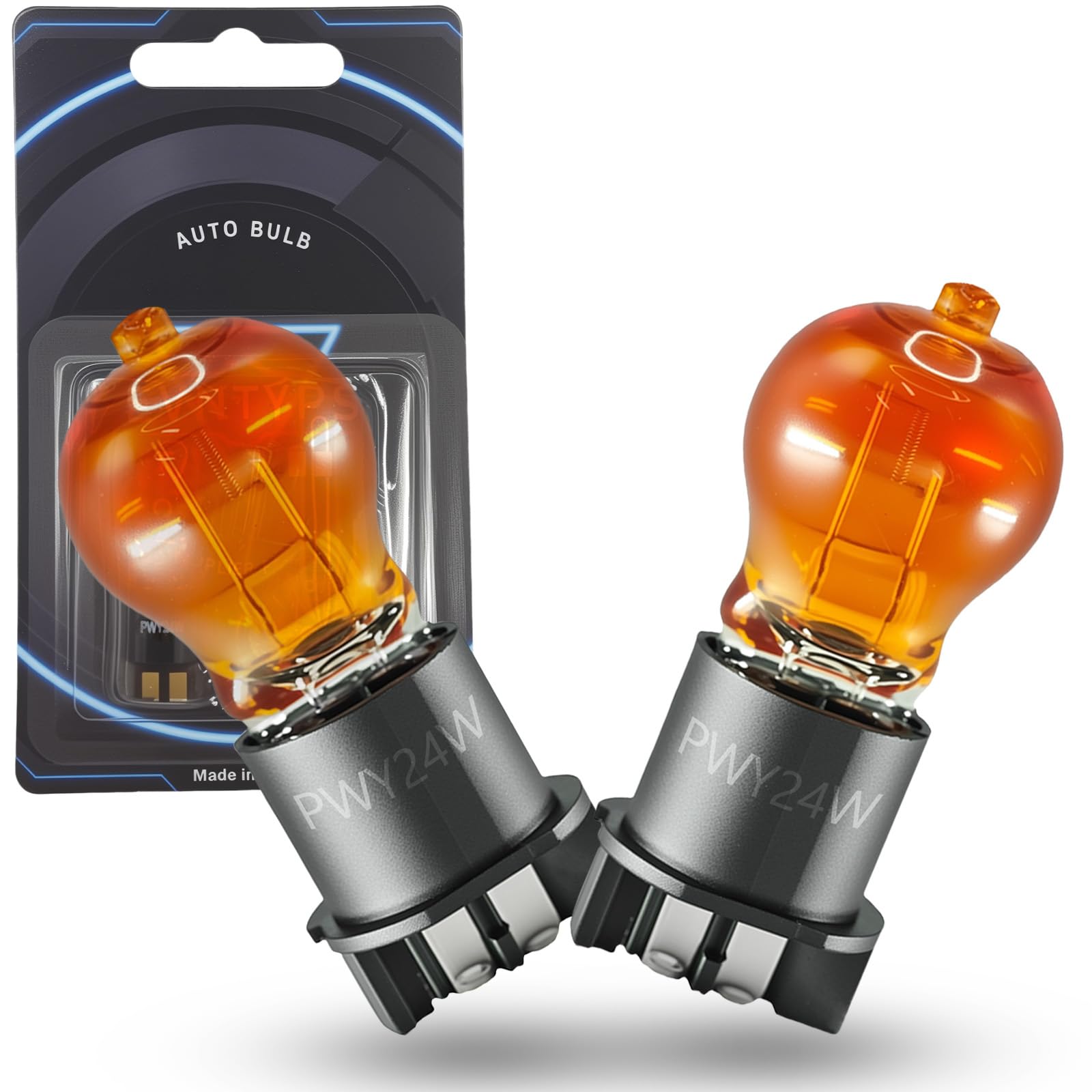 evntyps 12V 24W OEM standard Halogen PWY24W 12174NA Turn Signal Light Bulbs Amber fit for Mercedes-Benz C300 2015-2019,for Merce