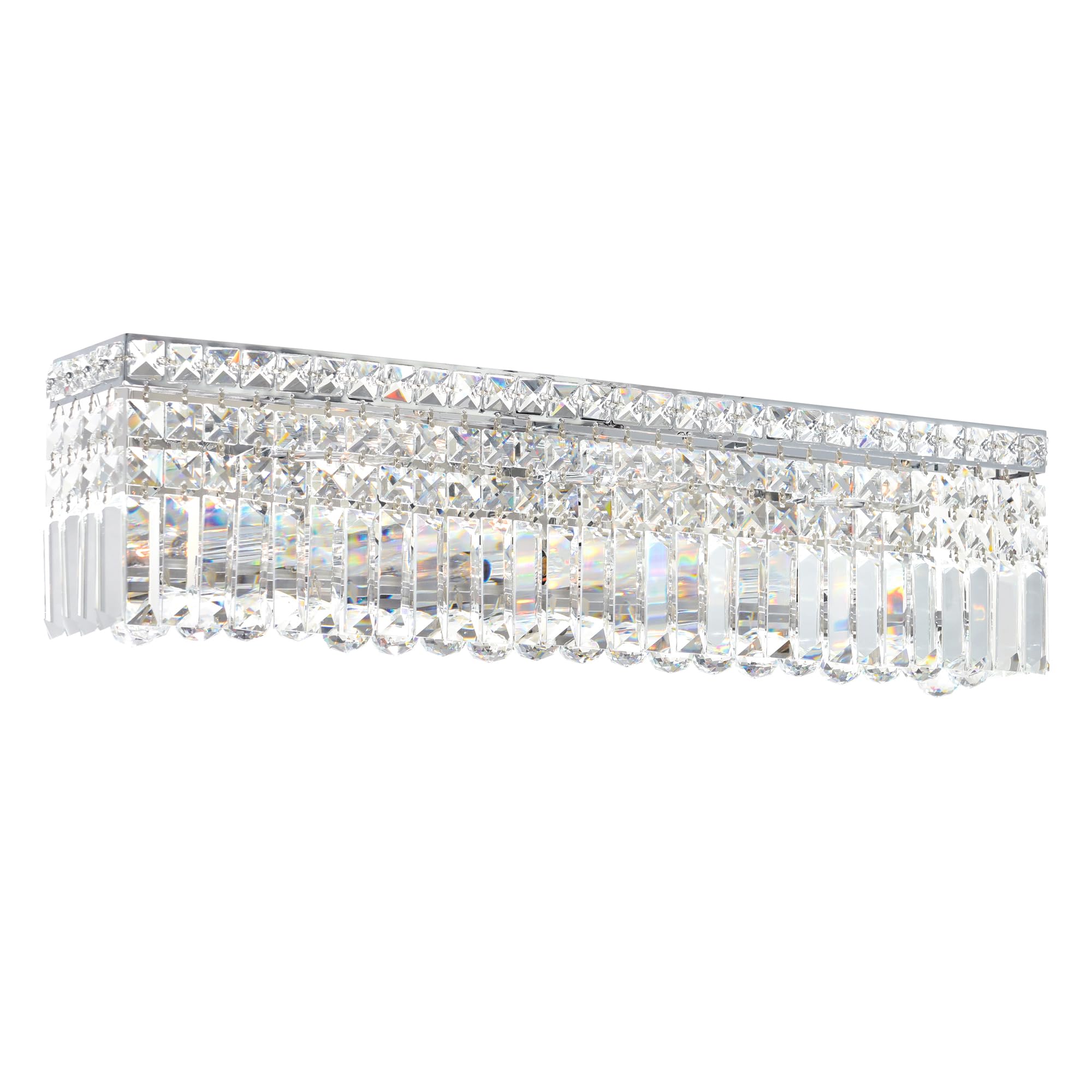 Cwi Lighting Colosseum 6-Light Chrome Vanity Light Fixture - Modern Metal Design