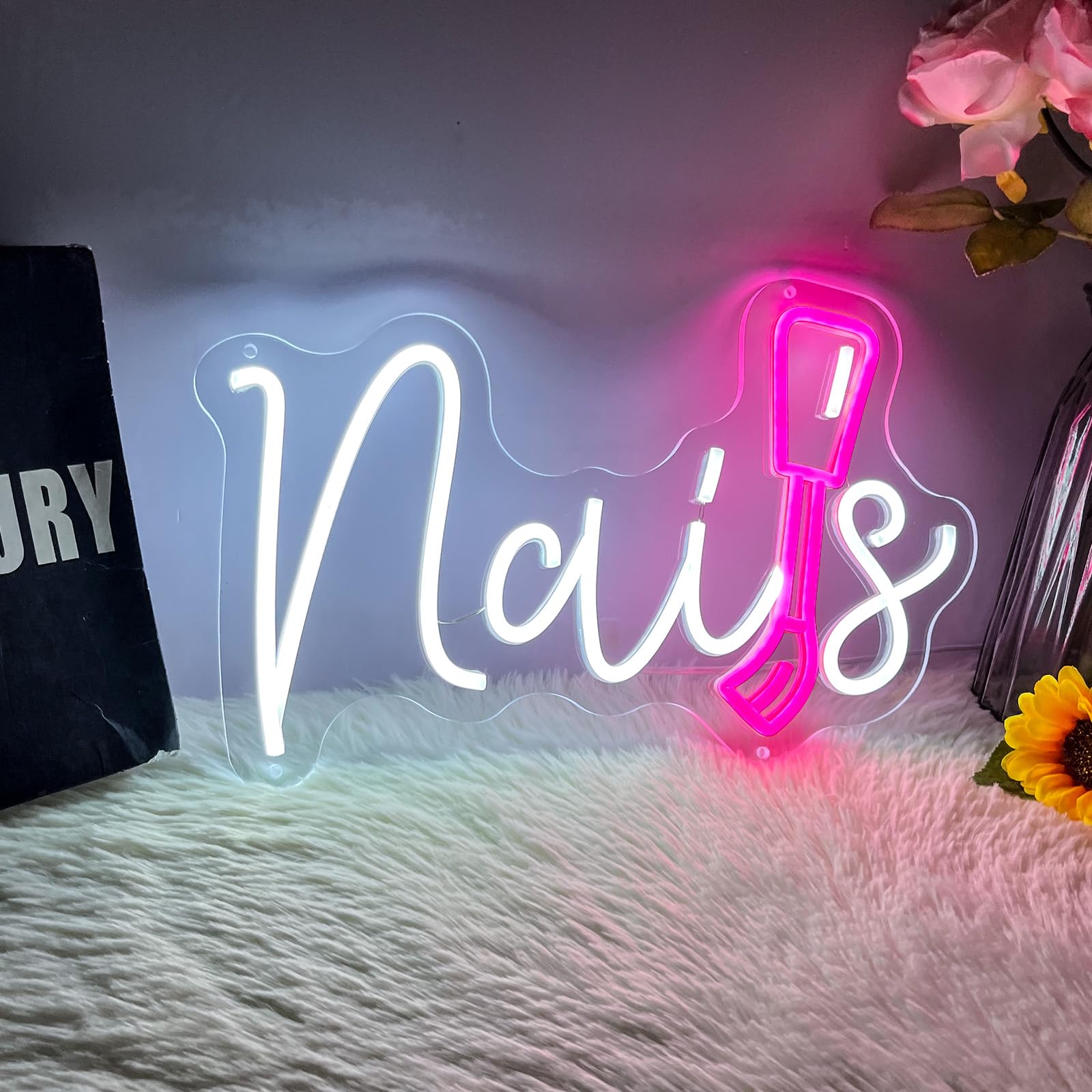 Nails Neon Sign For Nail Room  Led Nails Neon Signs For Wall Decor  Beauty Room  Salon Bar  Bedroom  Nails Neon Lights Christmas Birthday Gift For Girls  Lover  Friend