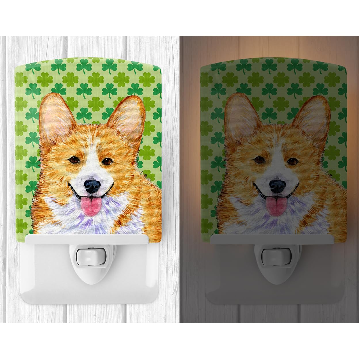 Carolines Treasures Ceramic Night Light Corgi Portrait 6x4x3in Multicolor Model SS4417CNL