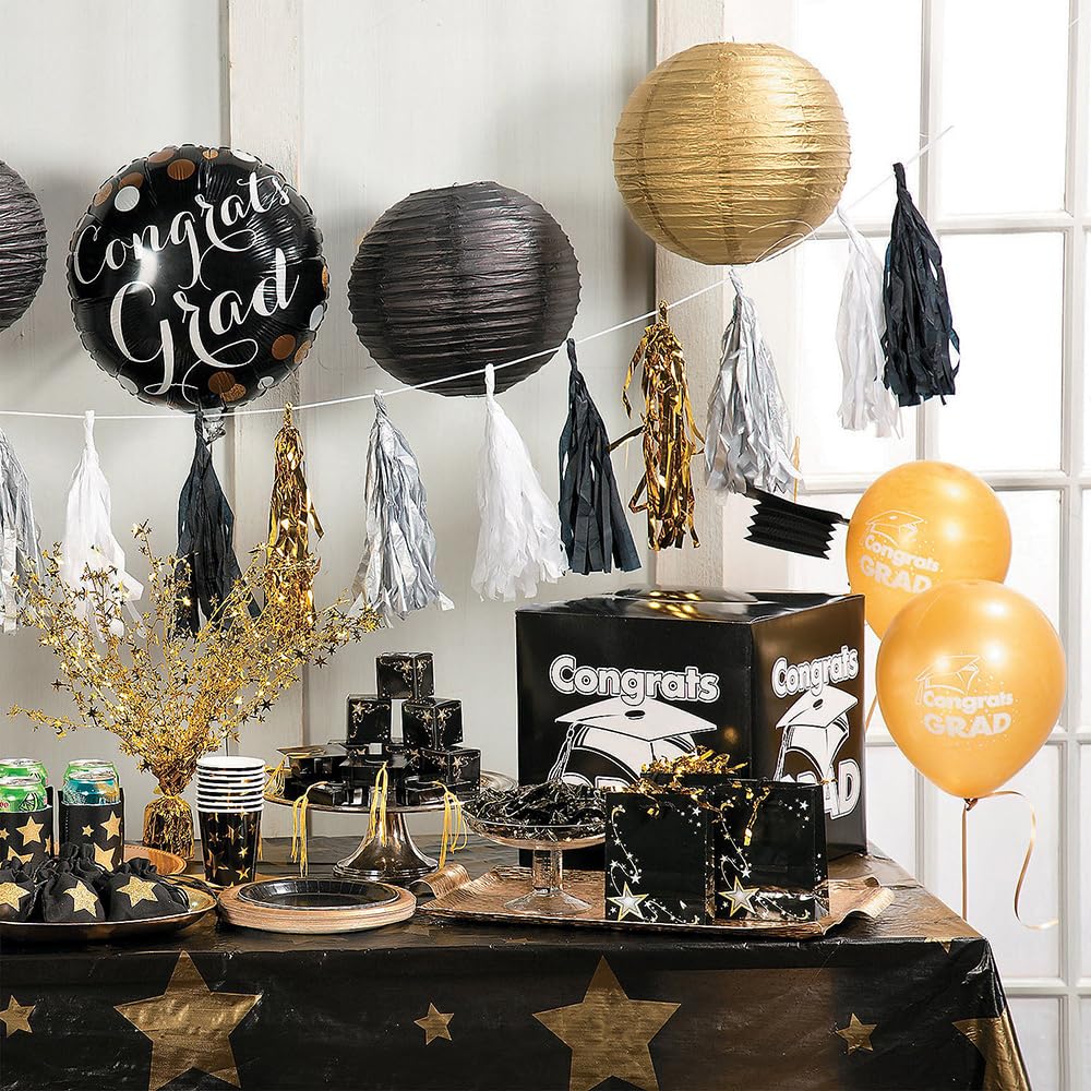 Fun Express - Gold Lanterns, 12'' Balloon Lanterns (Includes Wire) (1-Pack Of 6)