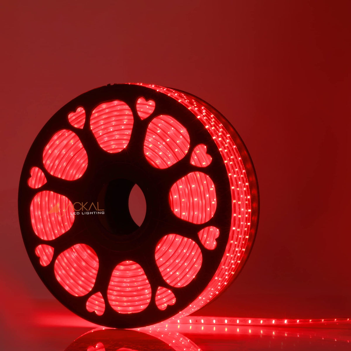 JACKAL 10 Meter Red Waterproof LED Strip Rope Light/Pipe Light with Adapter & Short Circuit Resistant Connector | Perfect for Di