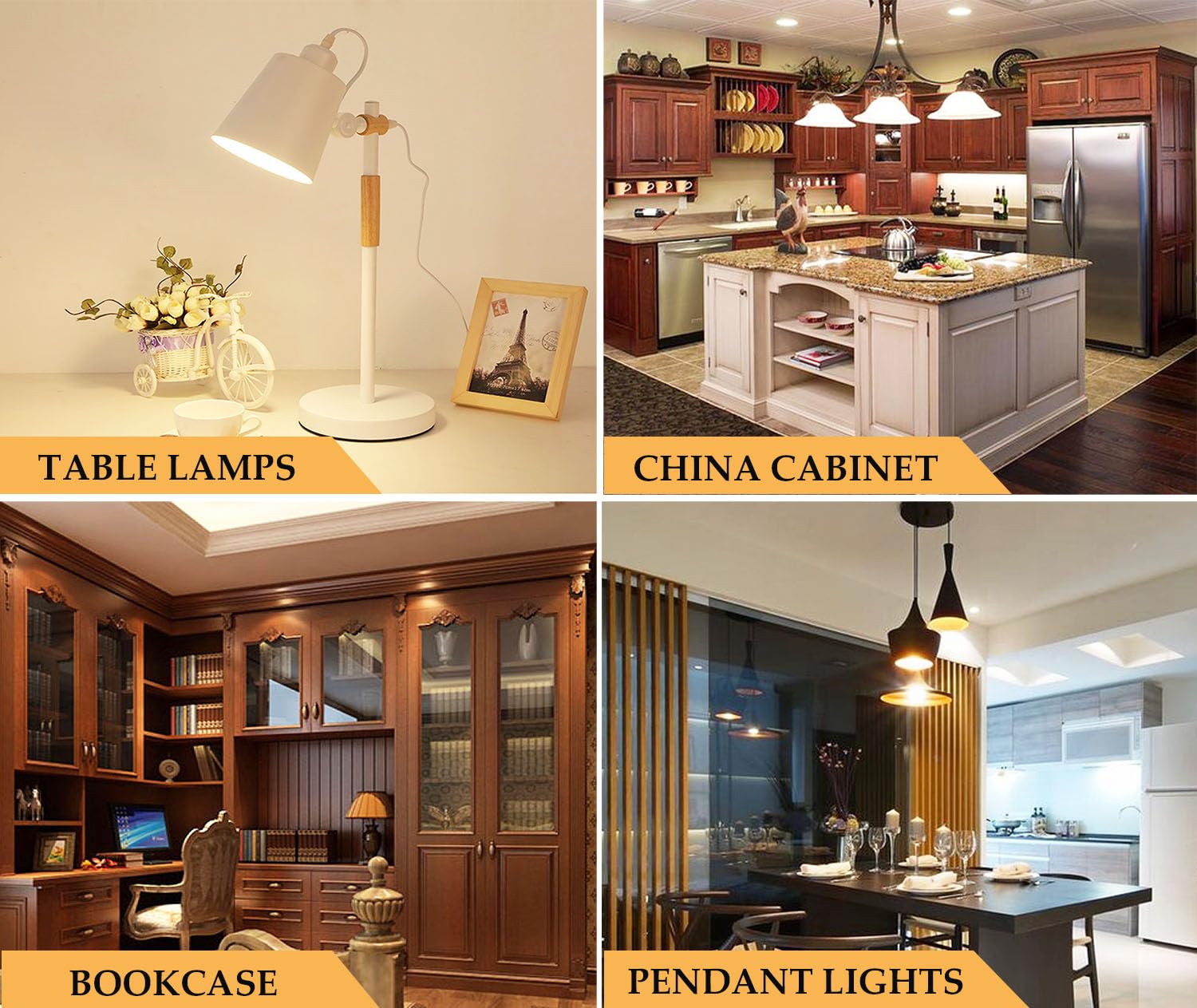 Greeogin R14 Led Bulb 4W(40W Equivalent) Mini Reflector Flood Light Bulbs 5000K Daylight, Curio Cabinet Light Bulb, Non-Dimmable