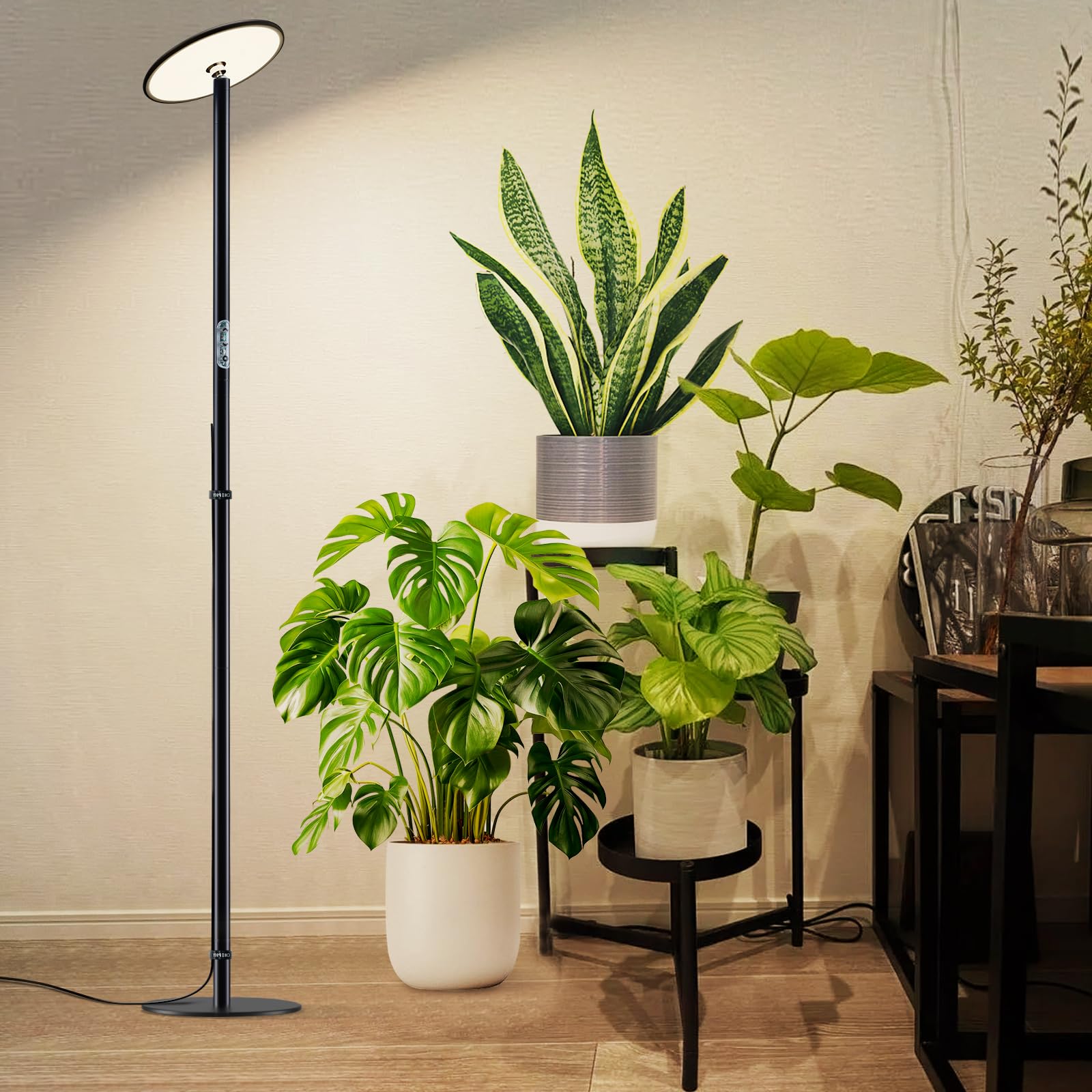 AJABotanics 69 Tall Grow Lights for Indoor Plants Full Spectrum, 40W Sunlike Standing Plant Lights for Indoor Growing, 10-Leve