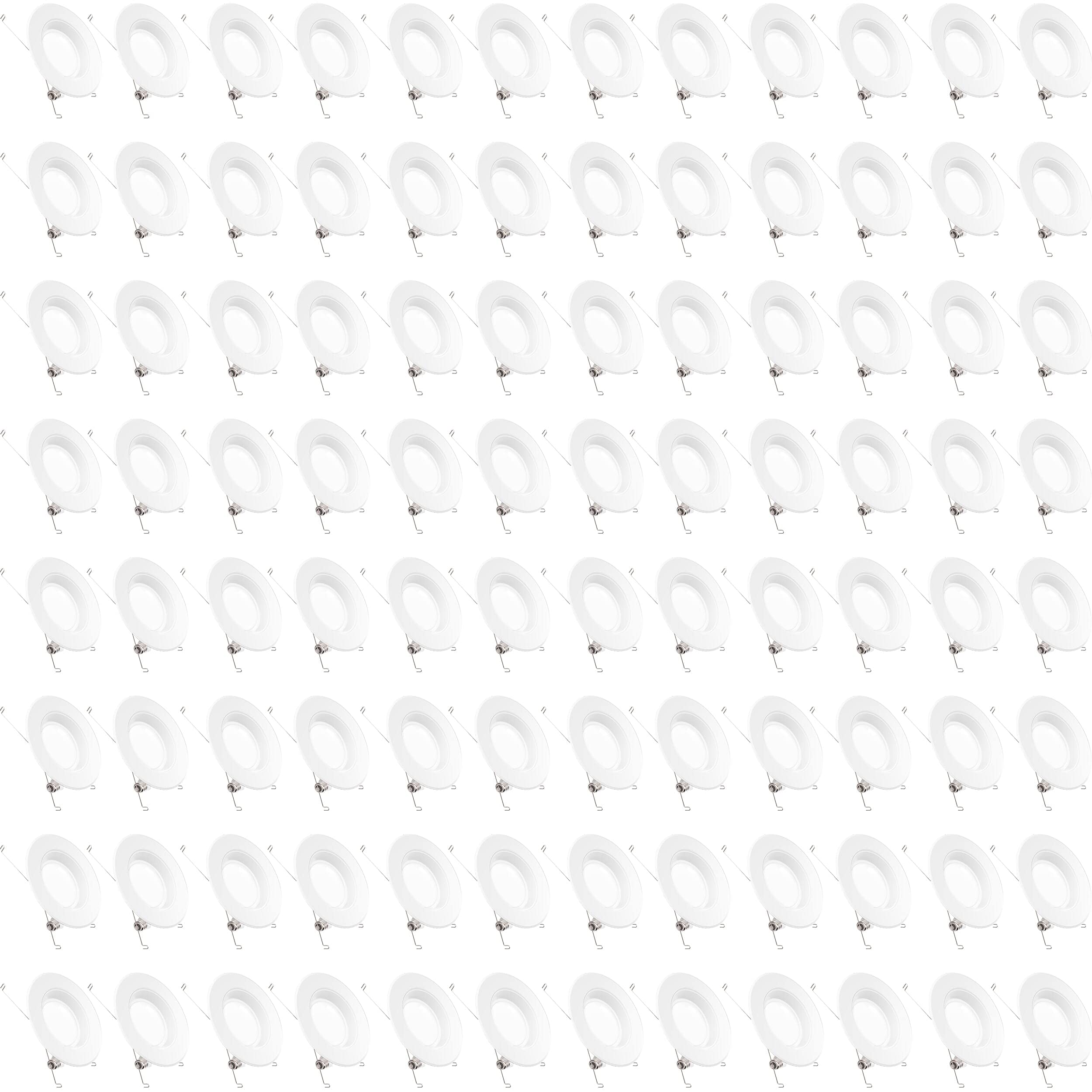 Sunco Lighting 96 Pack 5/6 Inch Led Can Lights Retrofit Recessed Lighting, Baffle Trim, Dimmable, 3000K Warm White, 13W=75W, 1050 Lm, Damp Rated, Replacement Conversion Kit, Ul Energy Star