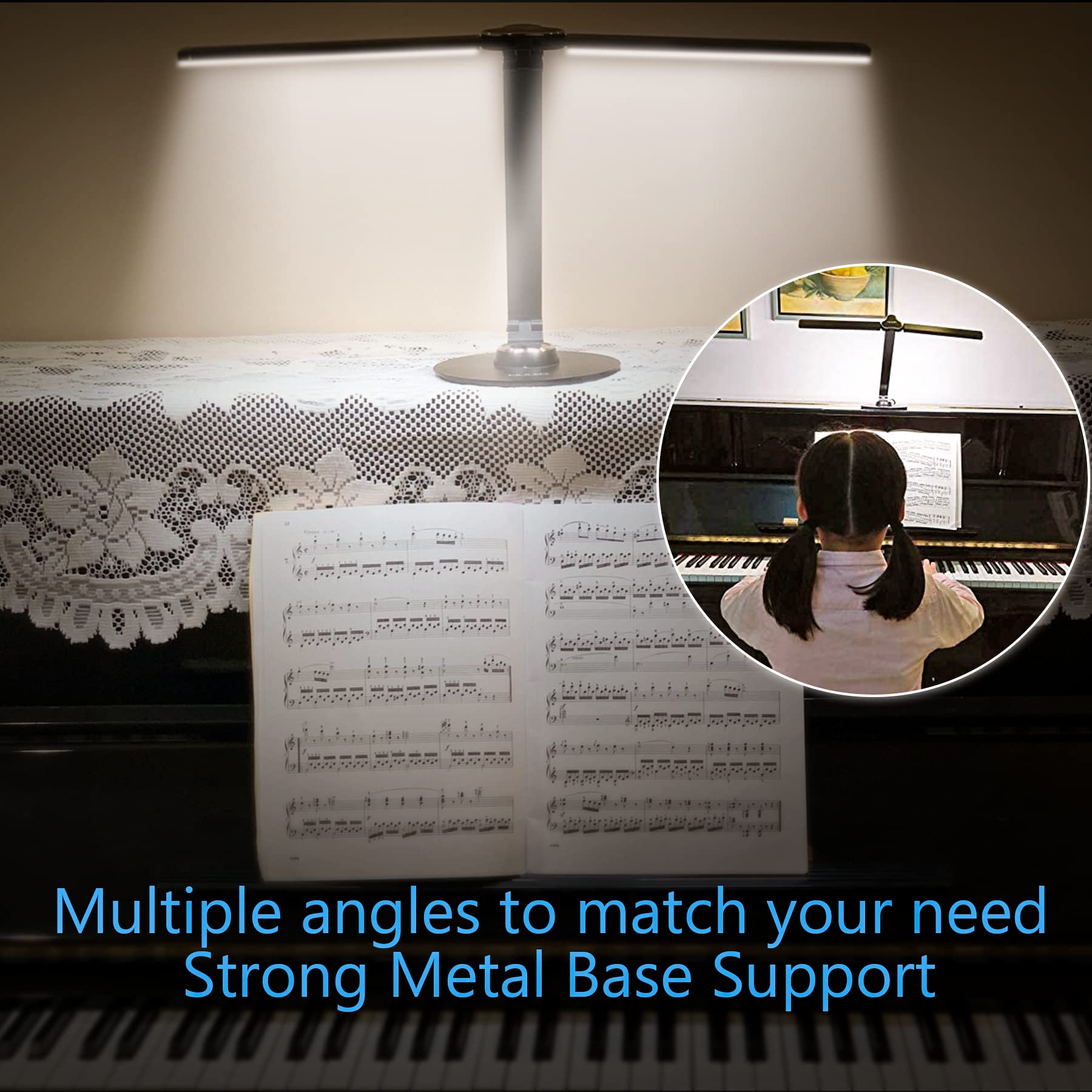 NUNET LED Desk Lamp, Rotatable Aluminum with USB Charging, Eye-Caring Light, 3 Modes, Model NULED-MSL2, Silver