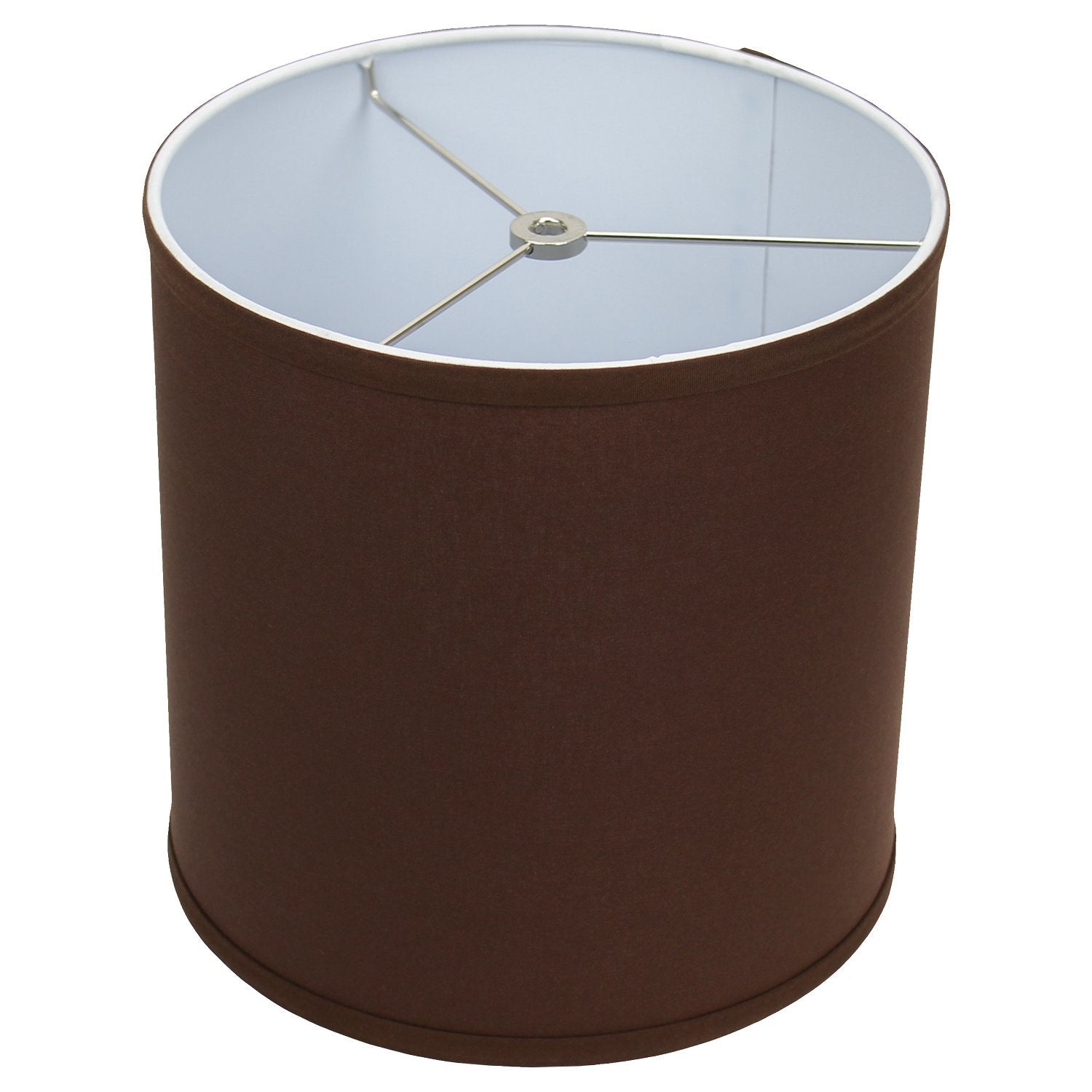 FenchelShades.com 10'' Top Diameter x 10'' Bottom Diameter 10'' Height Fabric Drum Lampshade Spider Attachment (Linen Coffee)