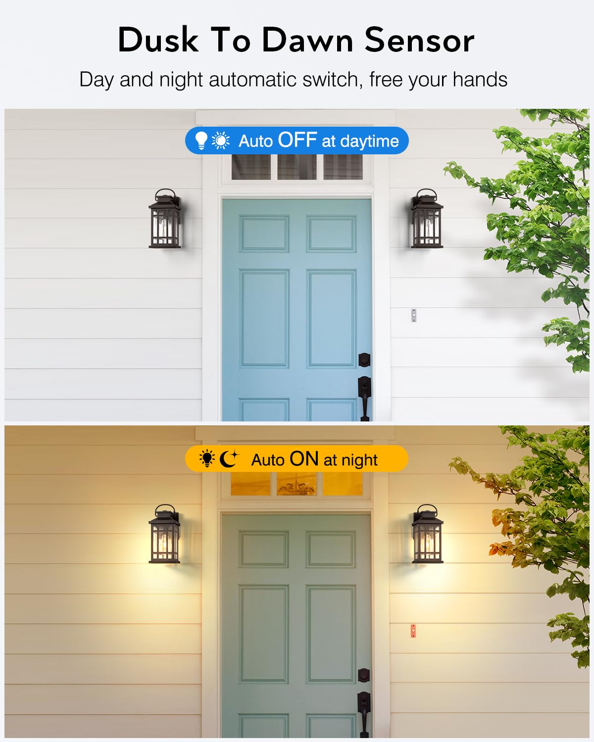 Opaxis Outdoor Light Fixture  Dusk To Dawn Outside Lights For House  Brown Outside Sconce Lighting  Oil Rubbed Bronze Exterior Porch Lights Wall Mount  Modern Outdoor Wall Lantern For Patio Garage