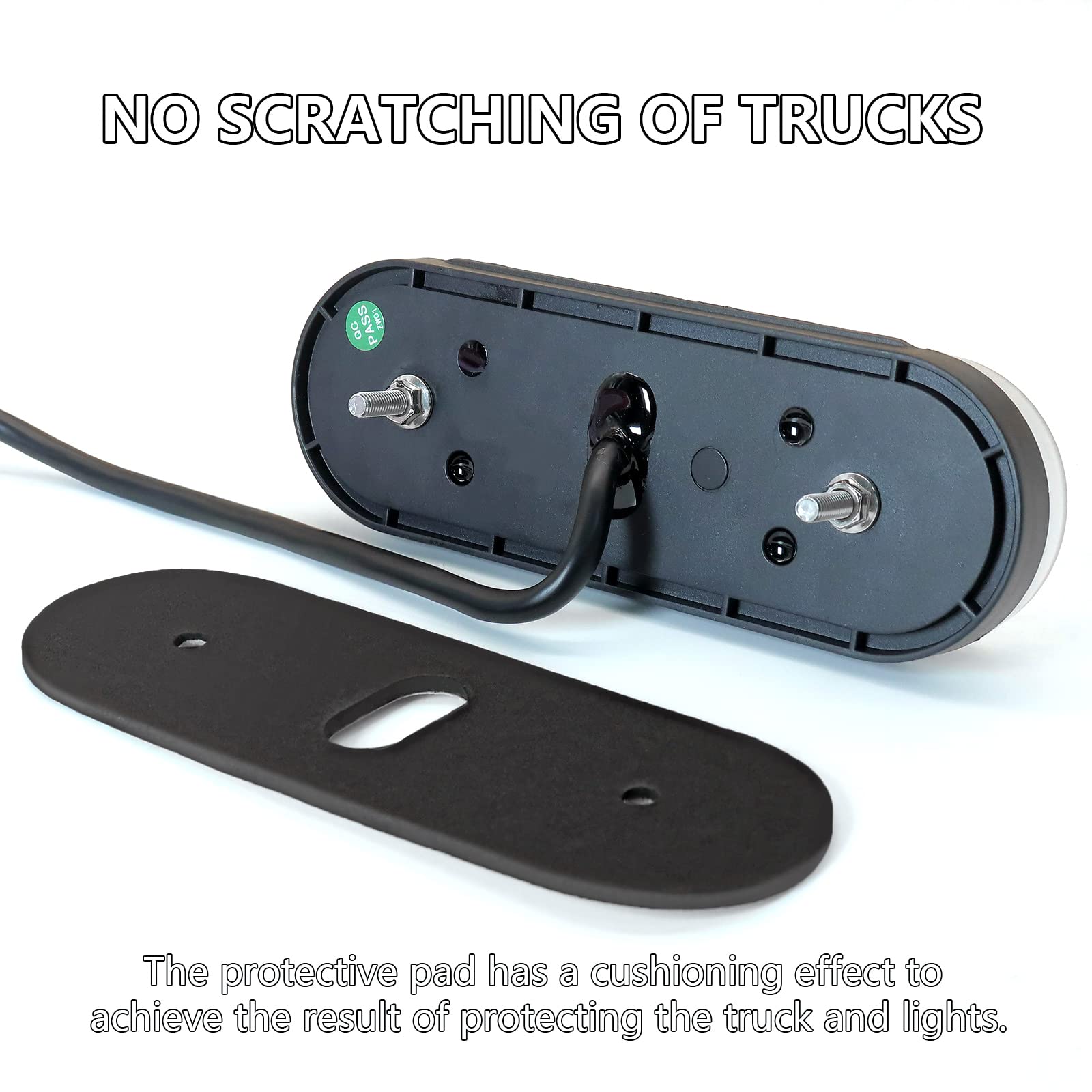 Agrieyes 6 Inch Oval LED Trailer Lights - Submersible Boat Light with Brake, Turn, Reverse & Backup Signal, DOT Compliant, Red/White/Yellow