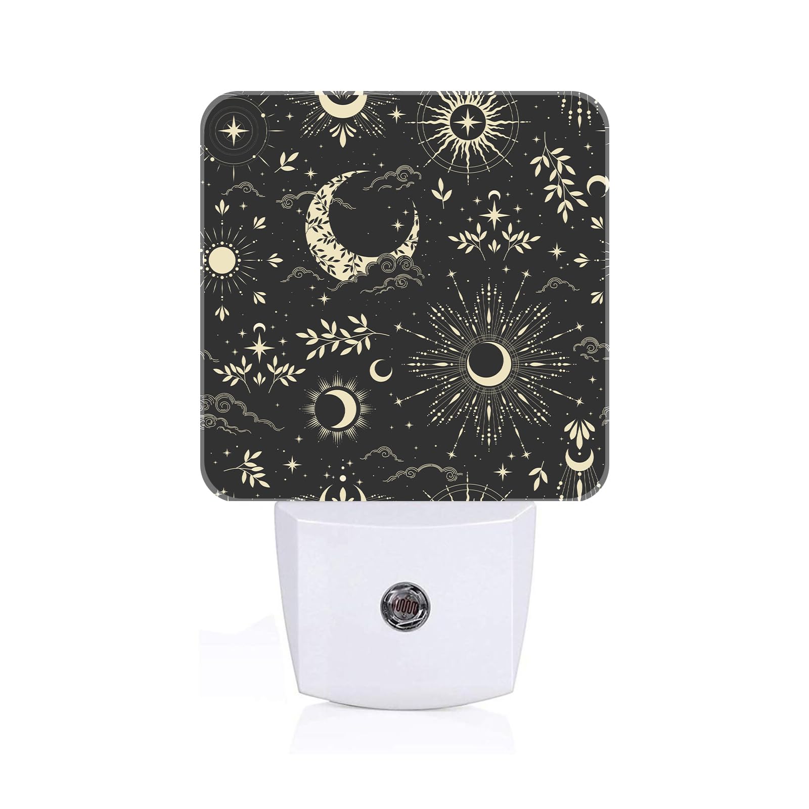 FSHVQKD Moon and Sun Night Light,Plug-in Night Lights with Dusk-to-Dawn Sensor for Stairway,Hallway,Bedroom Sleep Friendly Ideal