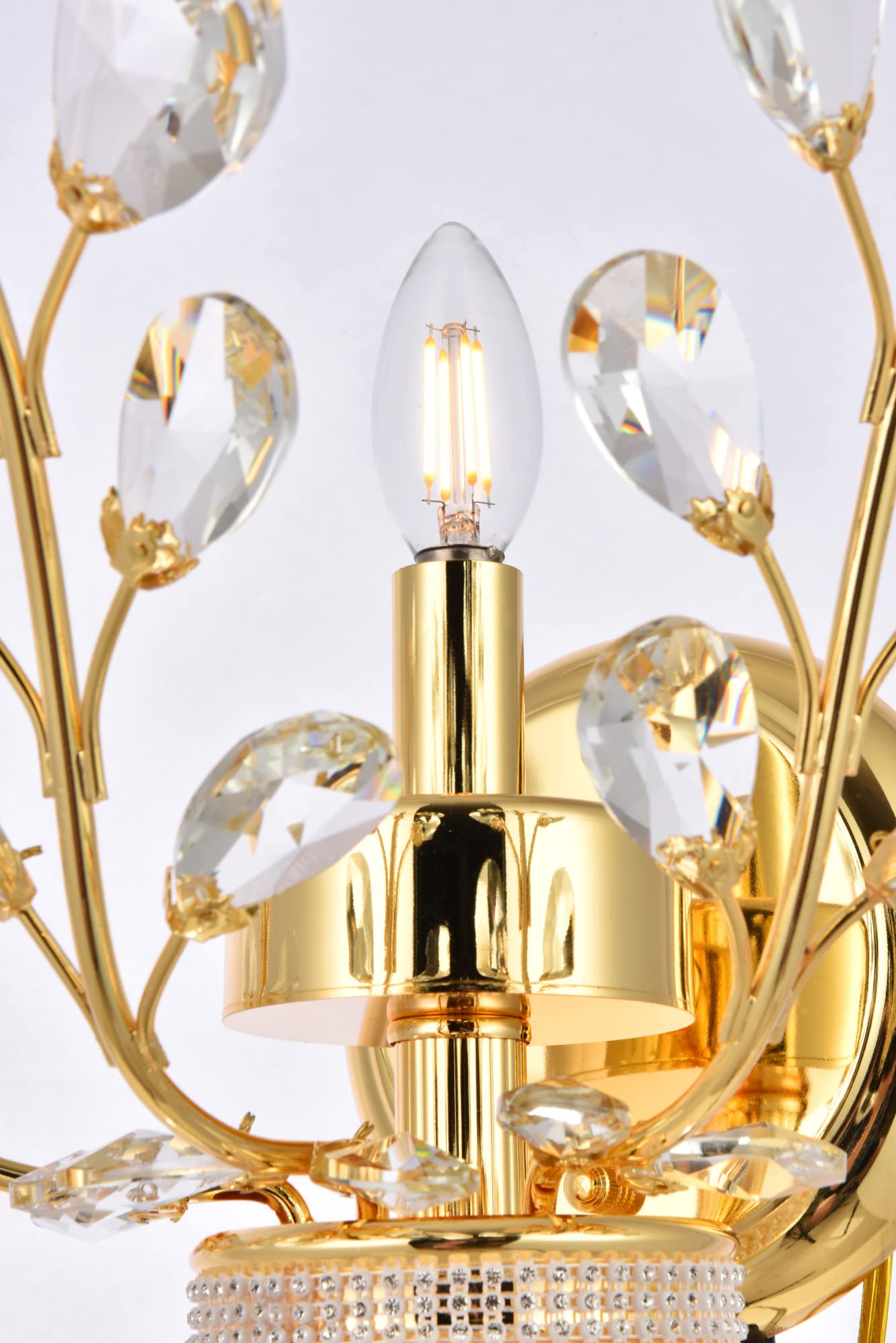 Elegant Lighting Orchid - One Light Wall Sconce-Chrome Finish-Royal Cut Crystal Type