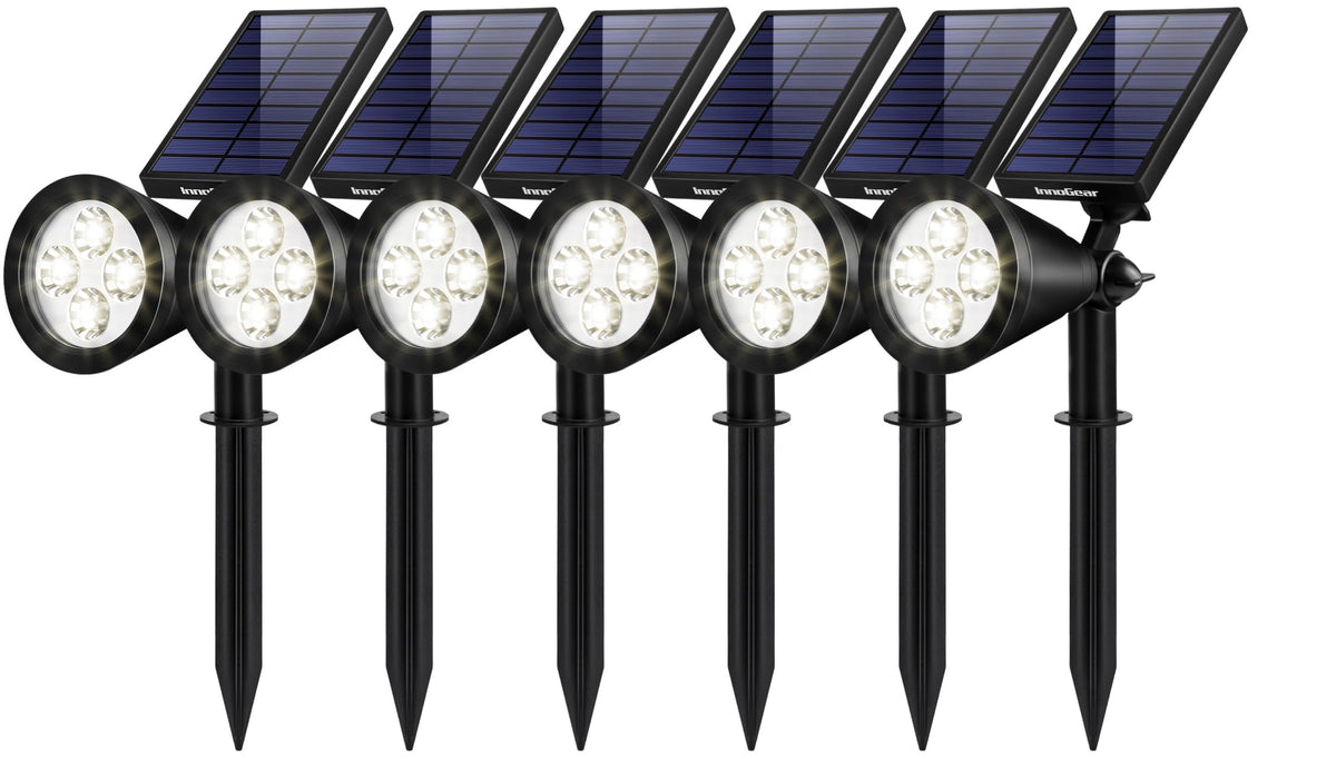 Innogear Solar Lights Outdoor, Waterproof Led Garden Spot Lights, Auto On/Off, Pack Of 6, White