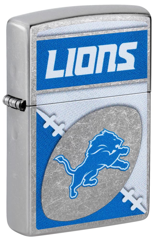 Zippo Nfl Detroit Lions Street Chrome Pocket Lighter