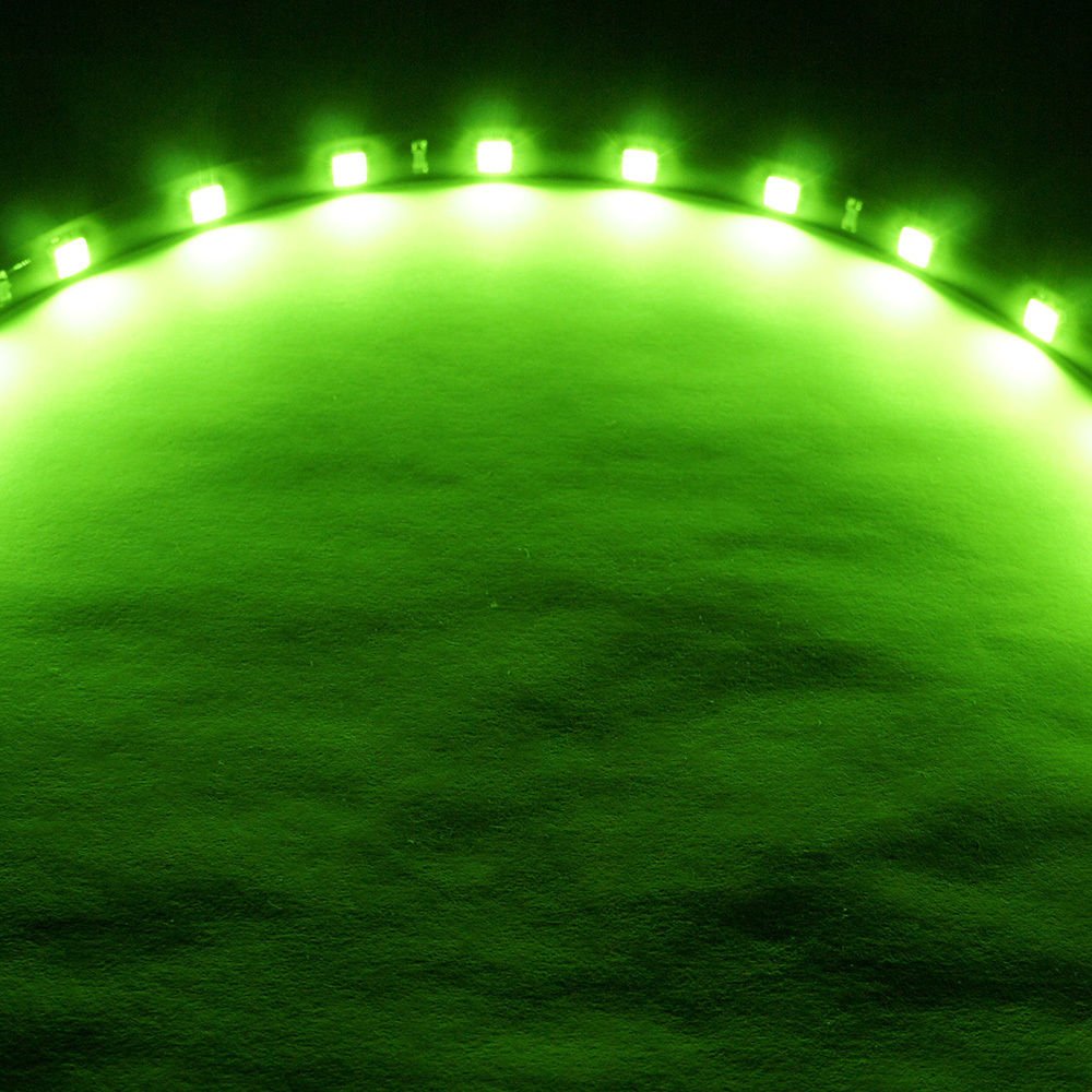 Deep Green Led SOCAL-LED 12in Green Flexible LED Strips, Waterproof, 5050 SMD, High P ...