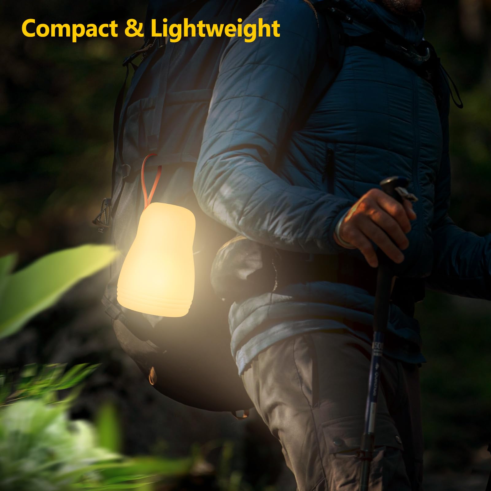 Gewiny Portable Outdoor LED Table Lamp - Rechargeable, Dimmable, Waterproof - 3000K Light for Camping, Garden, Indoor Use - White
