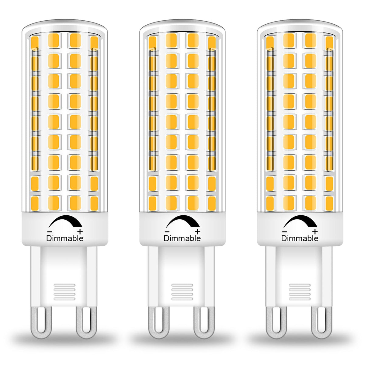 Brolskun Dimmable G9 Led Bulb 3000K Warm White,T4 G9 8W Replacement For 80 Watts Halogen,Ceramic Bi Pin Base,120V 800 Lumen G9 L