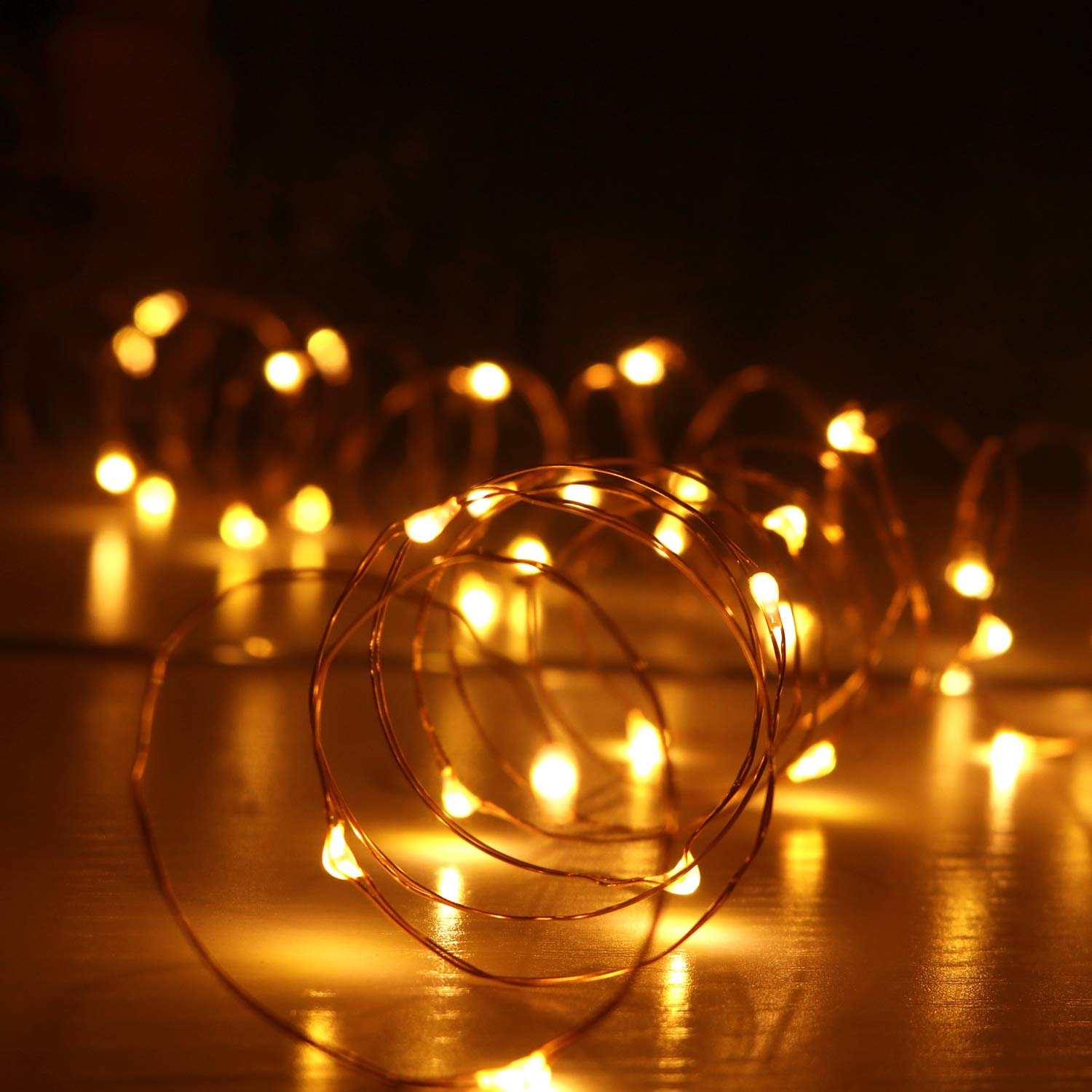 OakHaomie [6-Pack] 7Feet Starry String Lights,Fairy String Lights 20 Micro Starry LEDs On Copper Wire, 2pcs CR2032 Batteries Inc