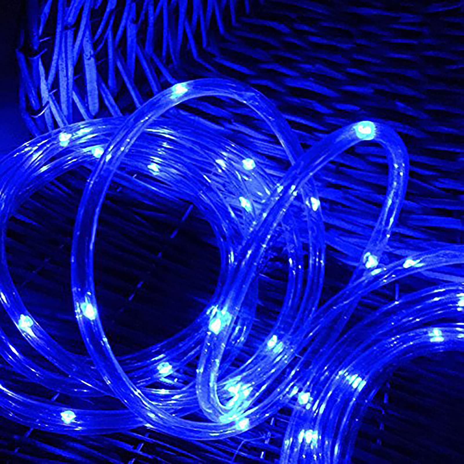 lychee Solar Rope Lights 50 LED Waterproof 16.5ft Outdoor String Lights Blue Model 04-042-016