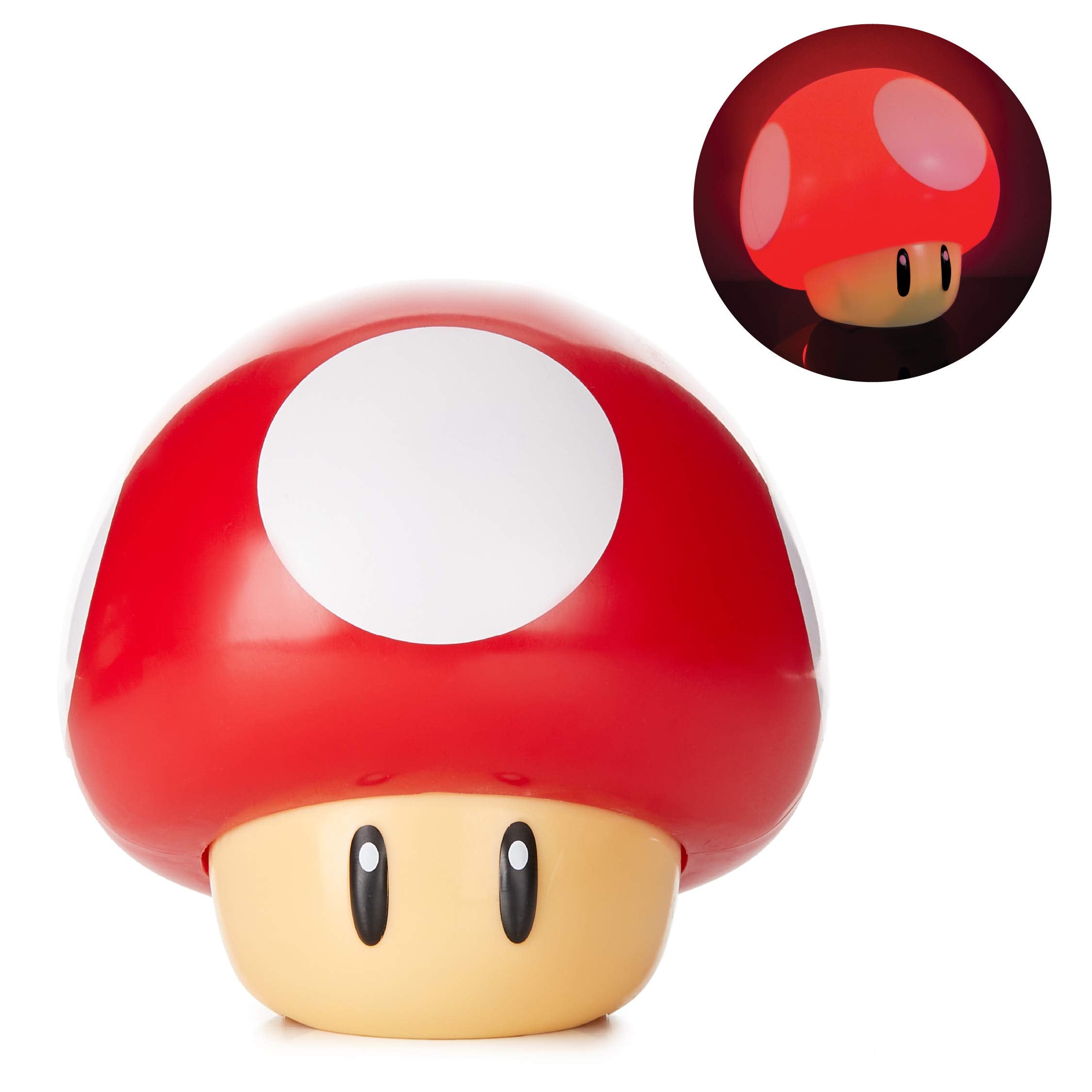 Paladone Super Mario Bros Mushroom Light with Sound, Nintendo Collectible Figure Lamp Gift for Fans, Themed Decor for Bedrooms o
