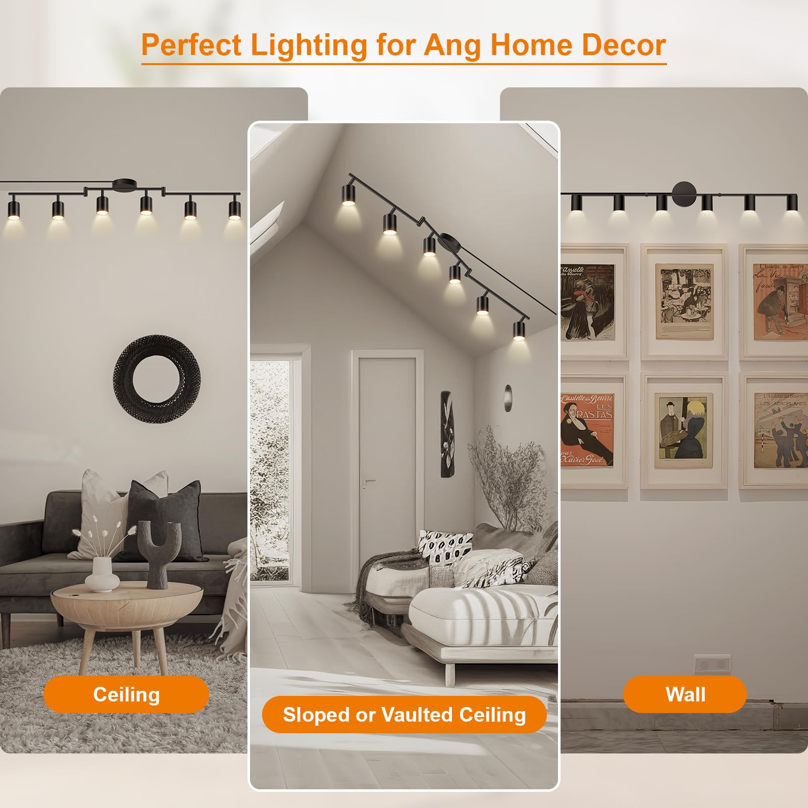 Plug In Track Lighting Led  Track Lighting Fixtures Ceiling  Black 6-Light Kitchen Light Kit  Plug In Wall Light With 14.8Ft Power Cord  Rotatable Ceiling Spotlight For Bedroom(Gu10 Socket  No Bulb)