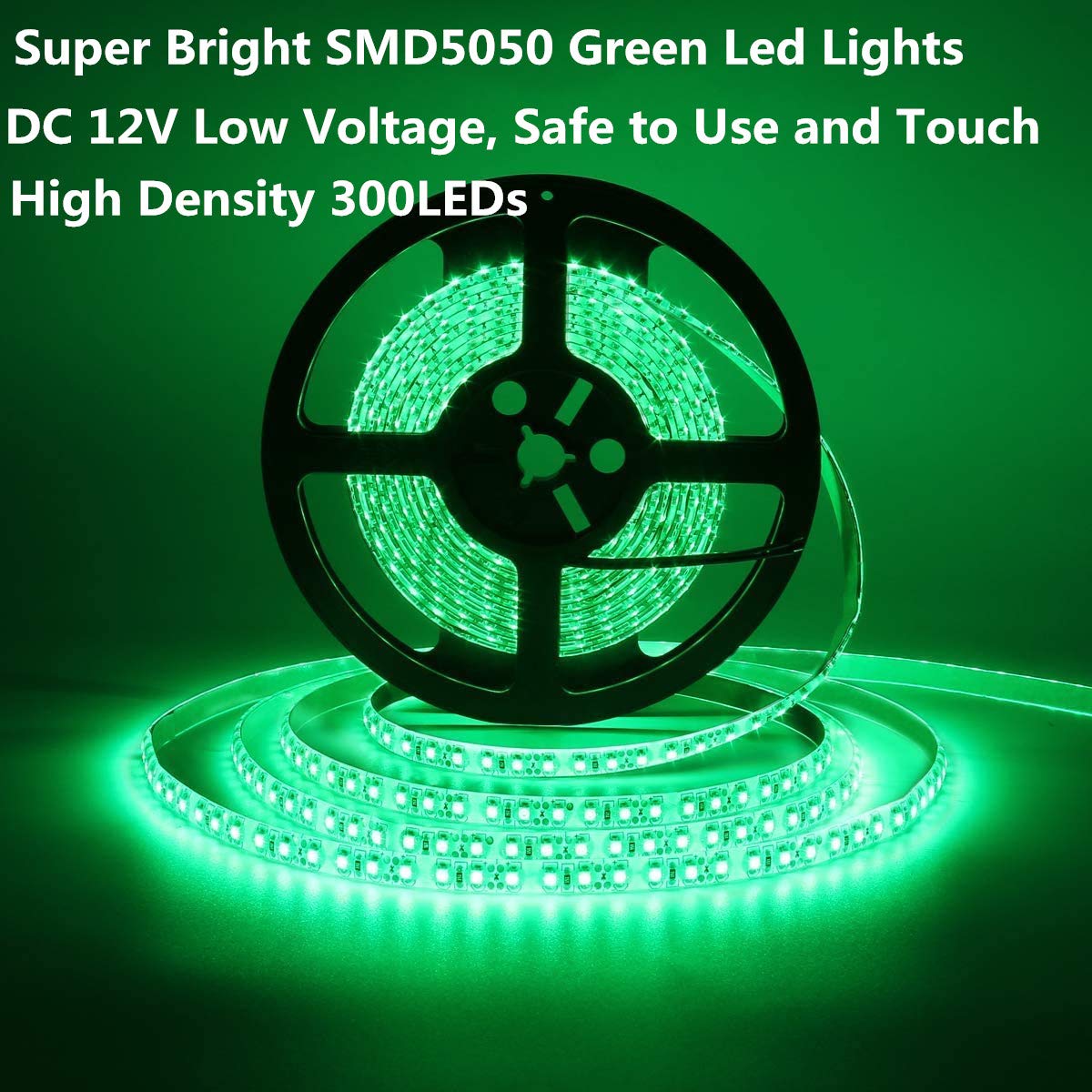 Vbakor 12V 5M Waterproof LED Strip Lights for Boats, Green, Ideal for Night Fishing, Model VH284605