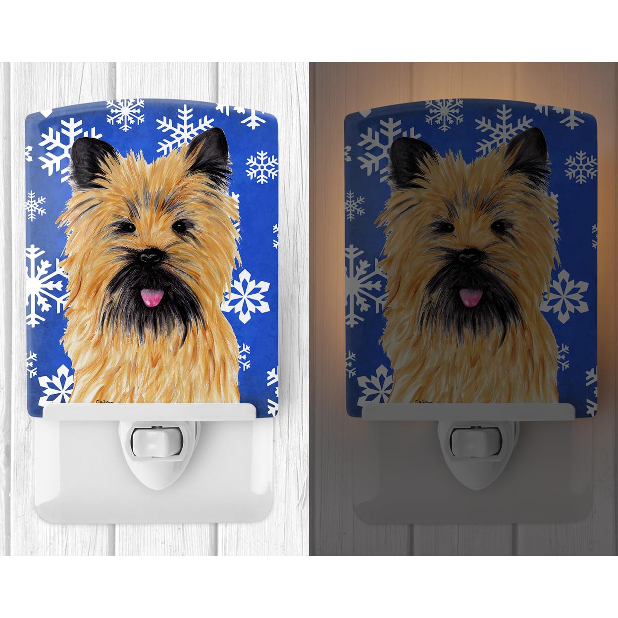 Carolines Treasures Ceramic Night Light, Cairn Terrier, UL-Certified, 6x4x3in, Multicolor, Model SC9375CNL