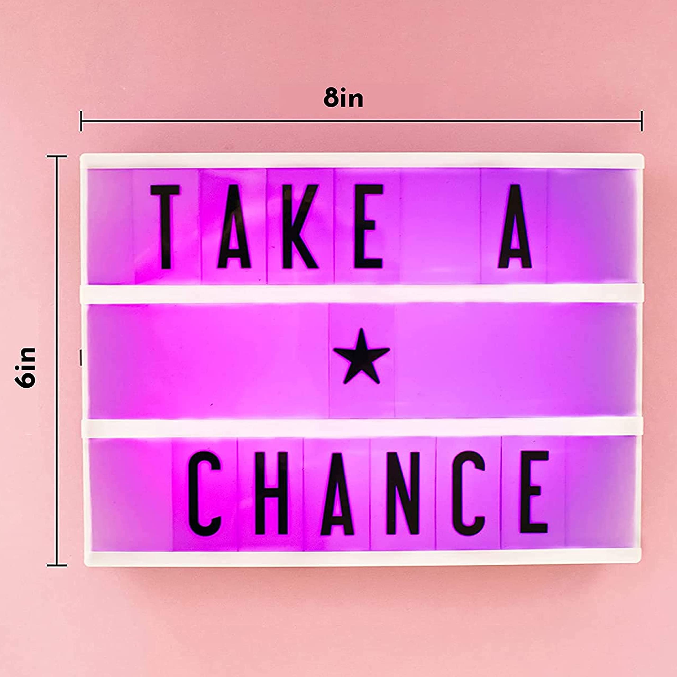 My Cinema Lightbox RGB Color Changing Light Box 20x15cm 100 LED Letters Purple ABS Model FBA-MULTI