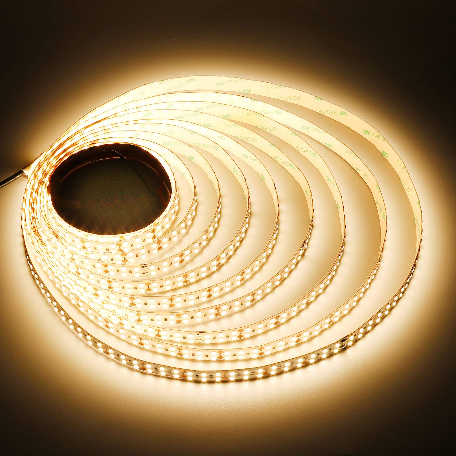 JOYLIT LED Strip Light 24V Warm White 3000K 16.4FT 272LEDs/M Dimmable Model S28DNP-WW