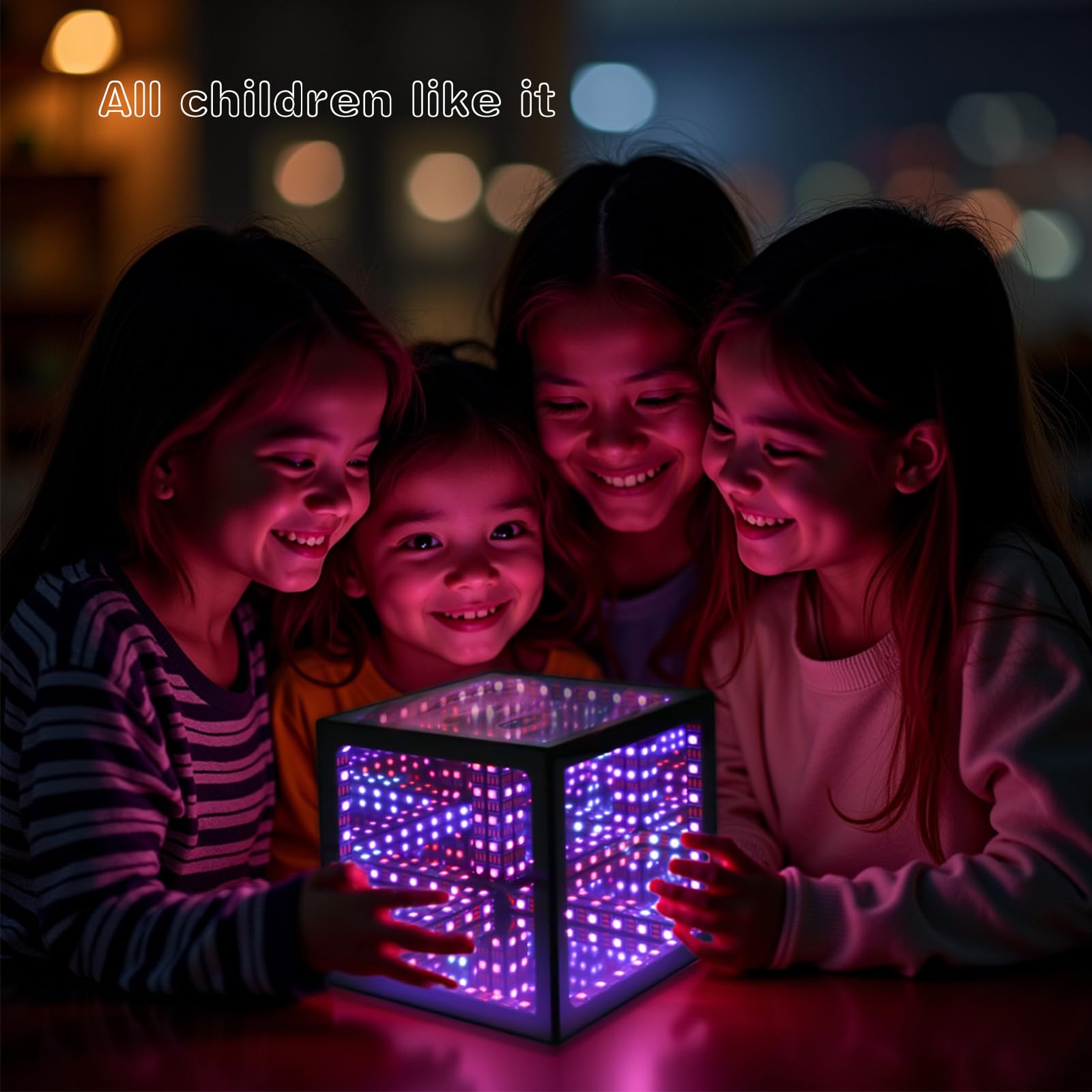 Heepulor Infinity Hyper Cube Led Light Led Controller With Stand, Controller & Sound & App Reactive Table Lamp - Cool & Creative