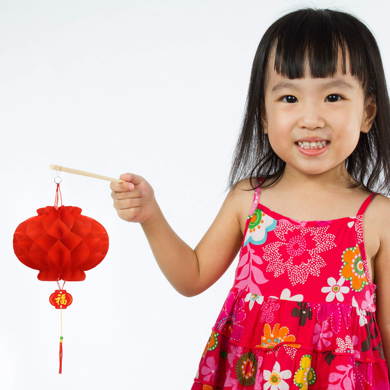 Boao 20 Red Paper Lanterns - 5.9 Inch Chinese Festival Decorations for Home, Weddings, and New Year
