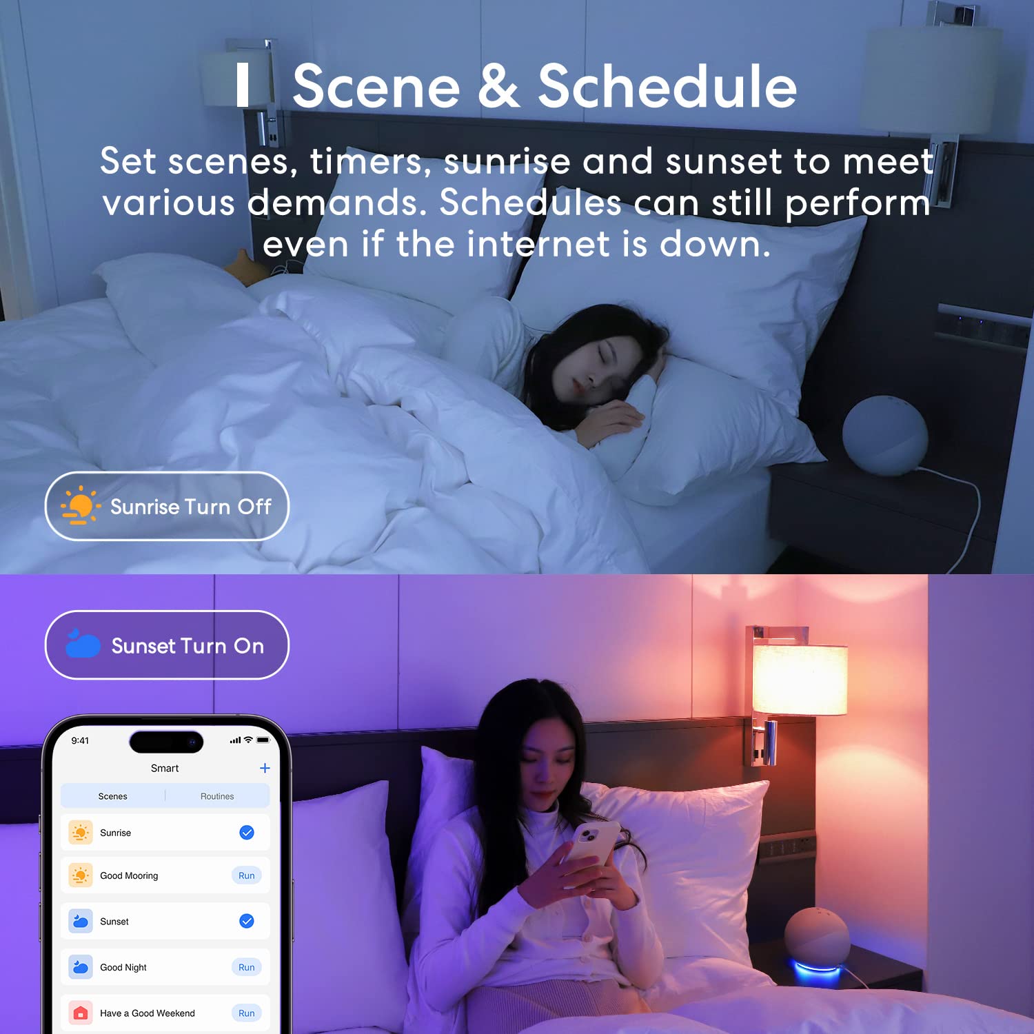 meross Smart Light Bulb 4 Pack, Dimmable RGBWW A19, 810 Lumens, WiFi Compatible with Apple HomeKit, Alexa, SmartThings, Aluminum