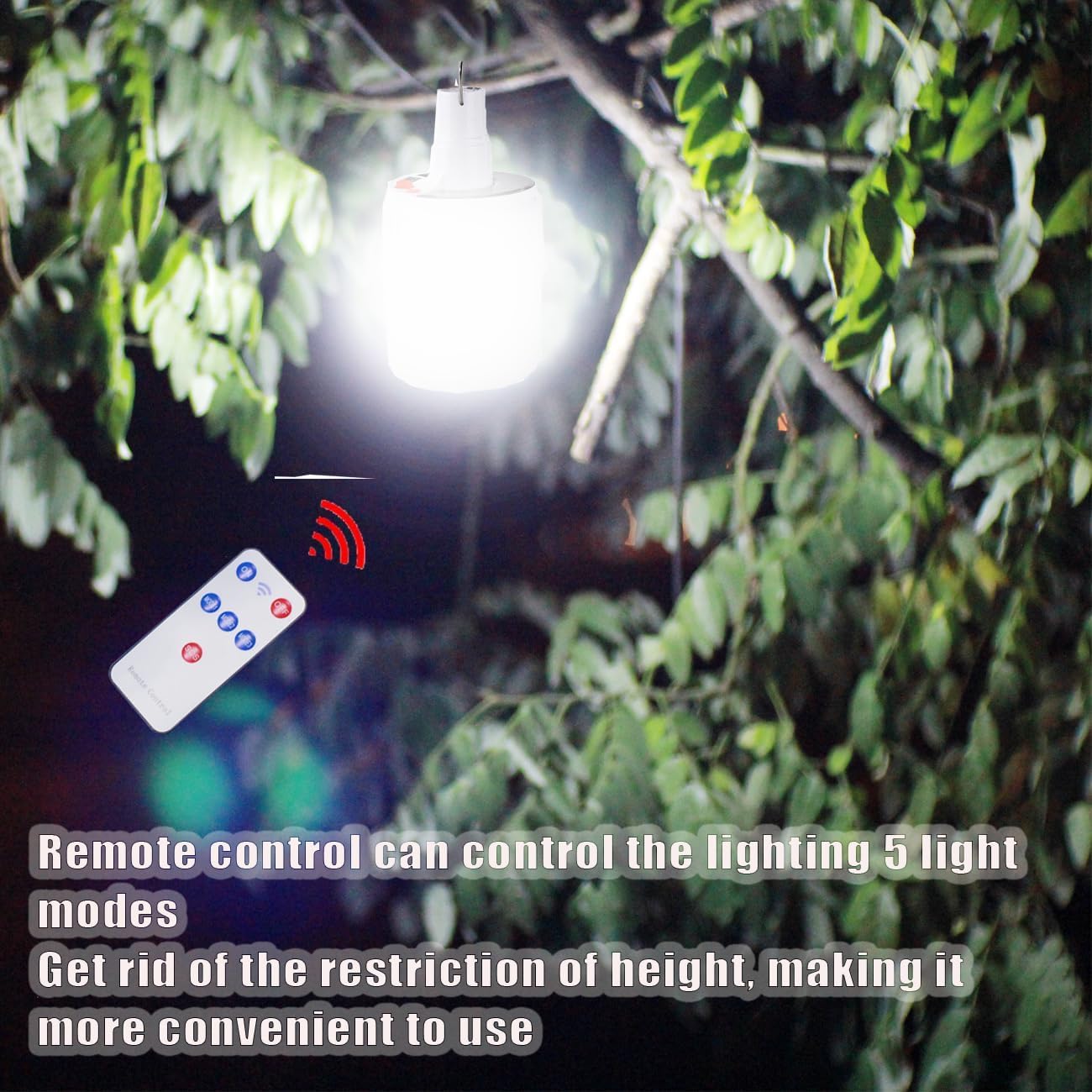 Jearytop Solar Camping Lights Portable Lantern LED 120 LED Waterproof Remote Control 4000mAh 3 Pack