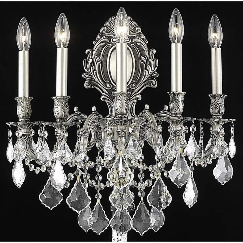 Elegant Lighting Royal Cut Crystal Chandelier 21in Silver Model 9605W21PW/RC