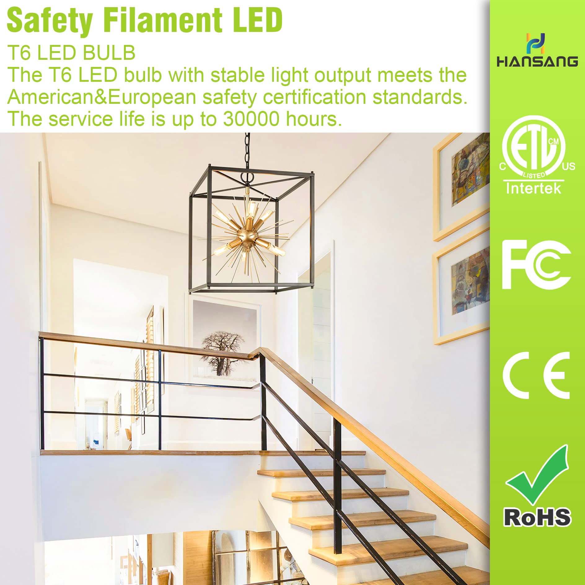 Hansang E12 Candelabra Led Light Bulbs, 40W Equivalent, 4000K Natural Daylight, Dimmable E12 Small Base Edison Bulbs For Ceiling