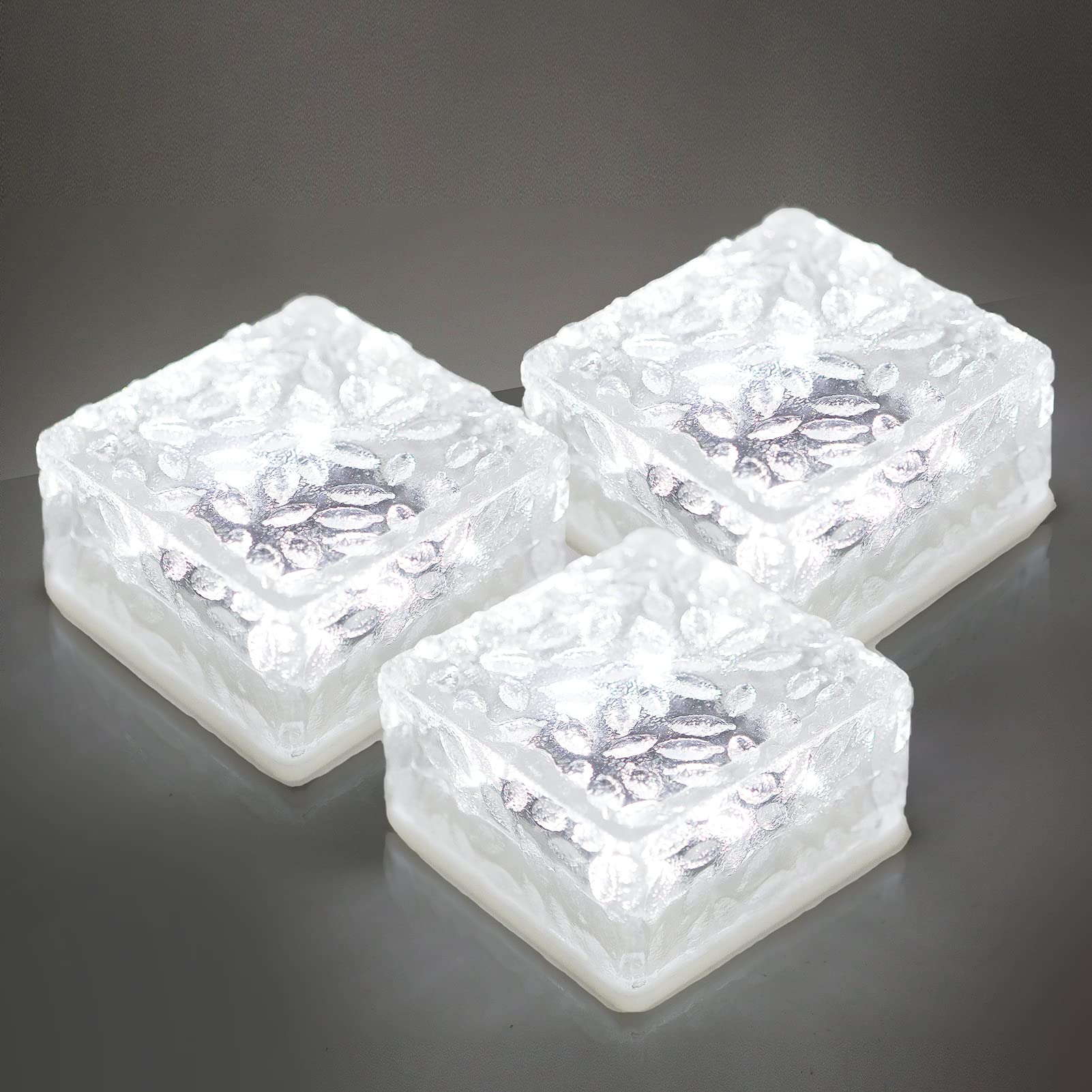 Hoflyw 6 Pack Solar Brick Lights, Warm White Led Landscape Pathway & Garden Decoration