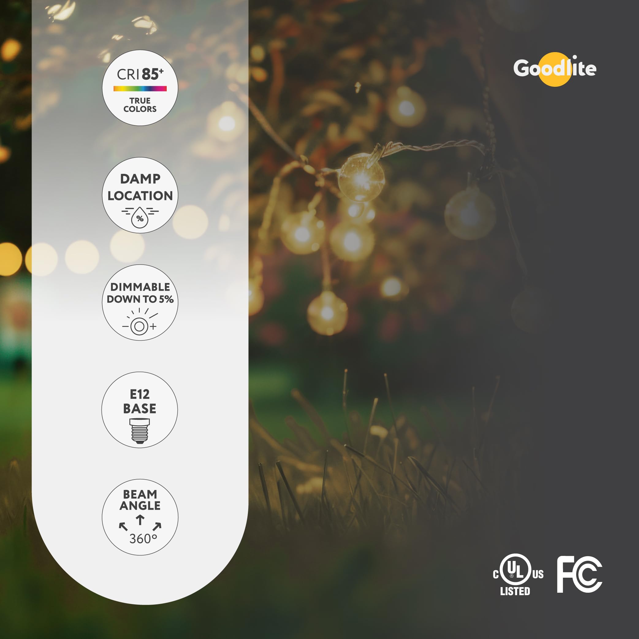 Goodlite C32 Led Chandelier Bulb, Torpedo Tip, 8W (100W Equal), Dimmable, 1050 Lumens, Warm White 3000K, 15K Hours, Eco-Friendly