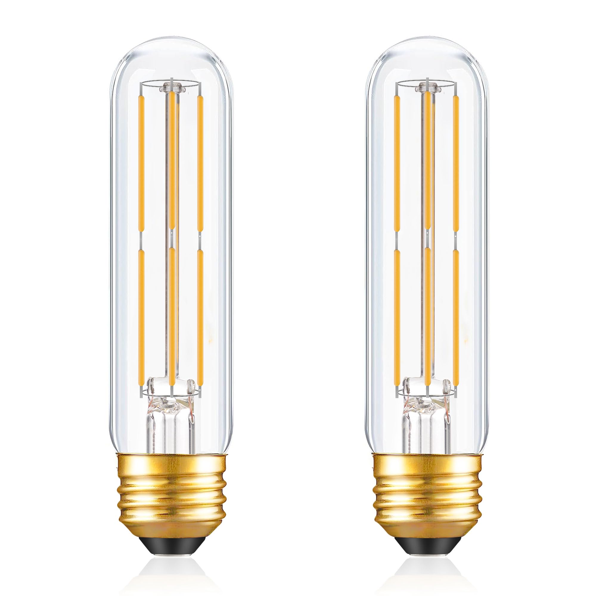 Dimmable E26 T10 Led Bulb Tube Light Bulbs 6W(60W Equivalent),Tubular Light Bulb Type T Long Thin Skinny Light Bulbs For Curio C