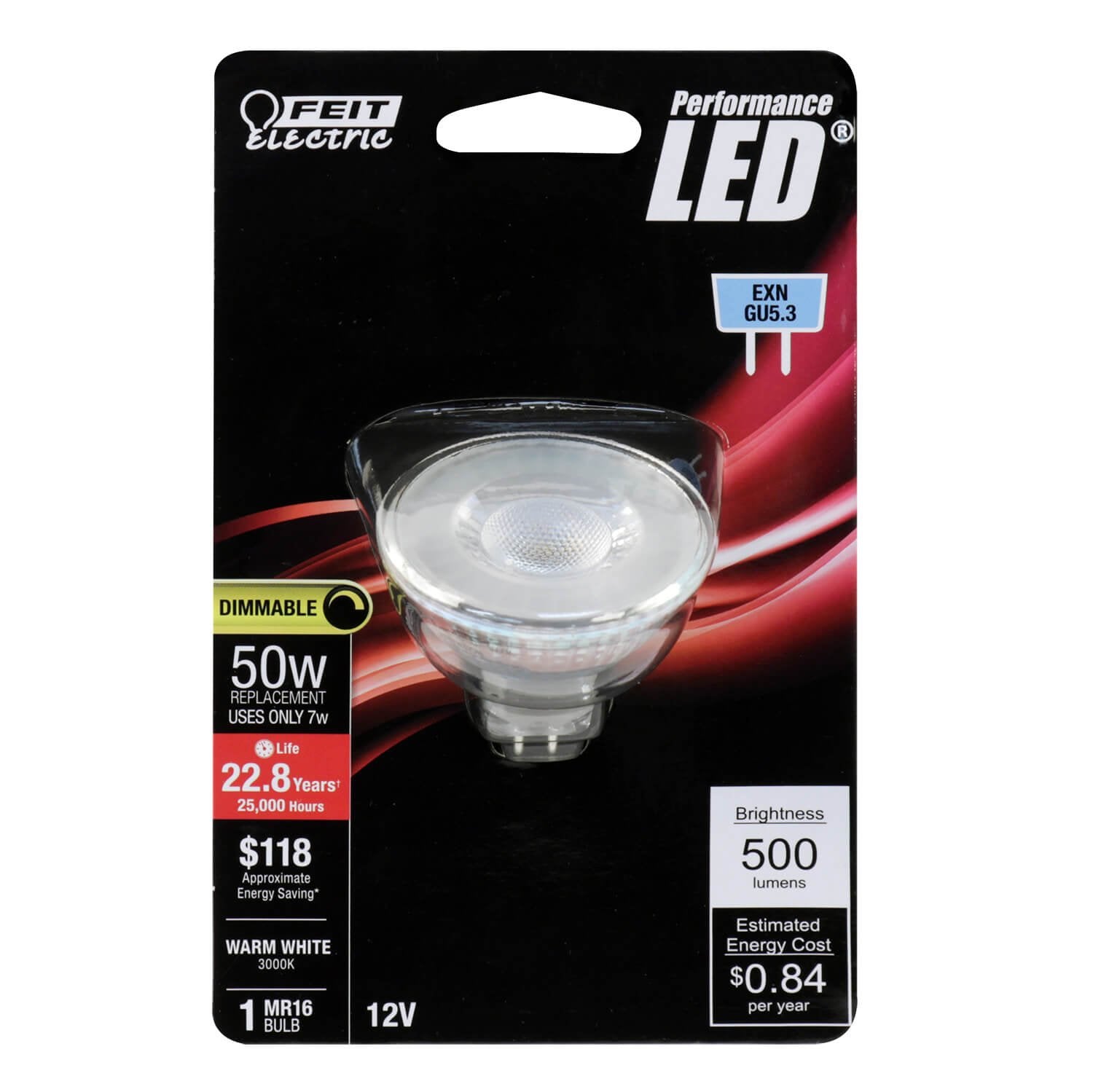 Feit Electric 7W LED Bulb BPEXN/500/LEDG2 - Energy Efficient, Product Specific Color