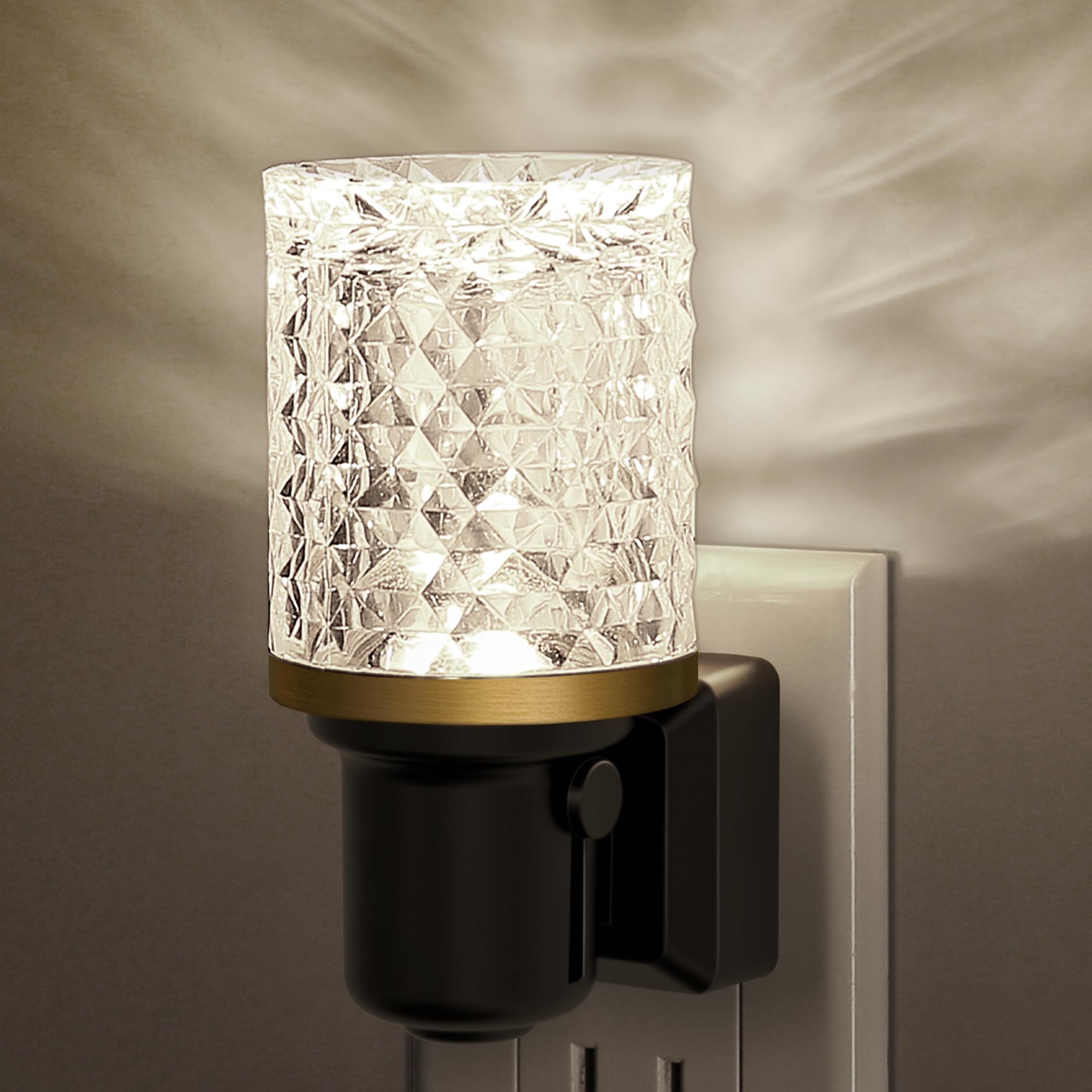 JandCase LED Night Light, Dimmable Night Lights Plug into Wall, Modern Nightlight with Auto On Off Light Sensor, 5000K Daylight 
