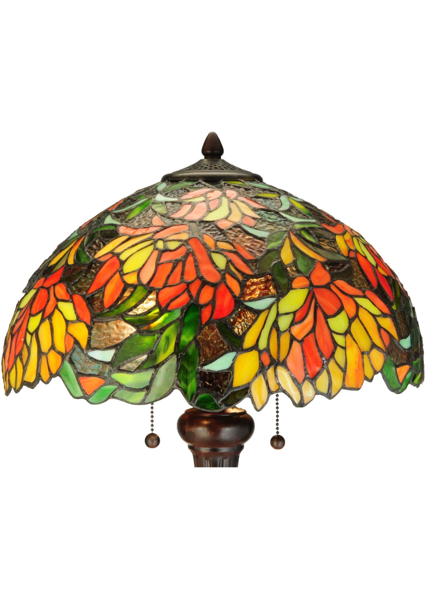 Meyda Tiffany Lamella Table Lamp, 25in H, Mahogany Bronze, Glass, Model 138122